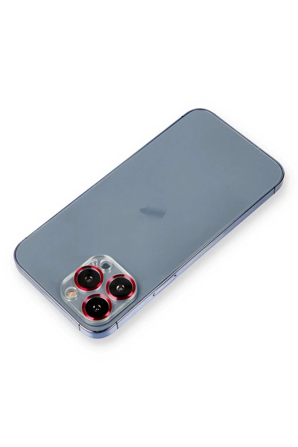 iPhone 13 Pro Metal Kamera Lens Koruma Cam - Kırmızı-(5796)