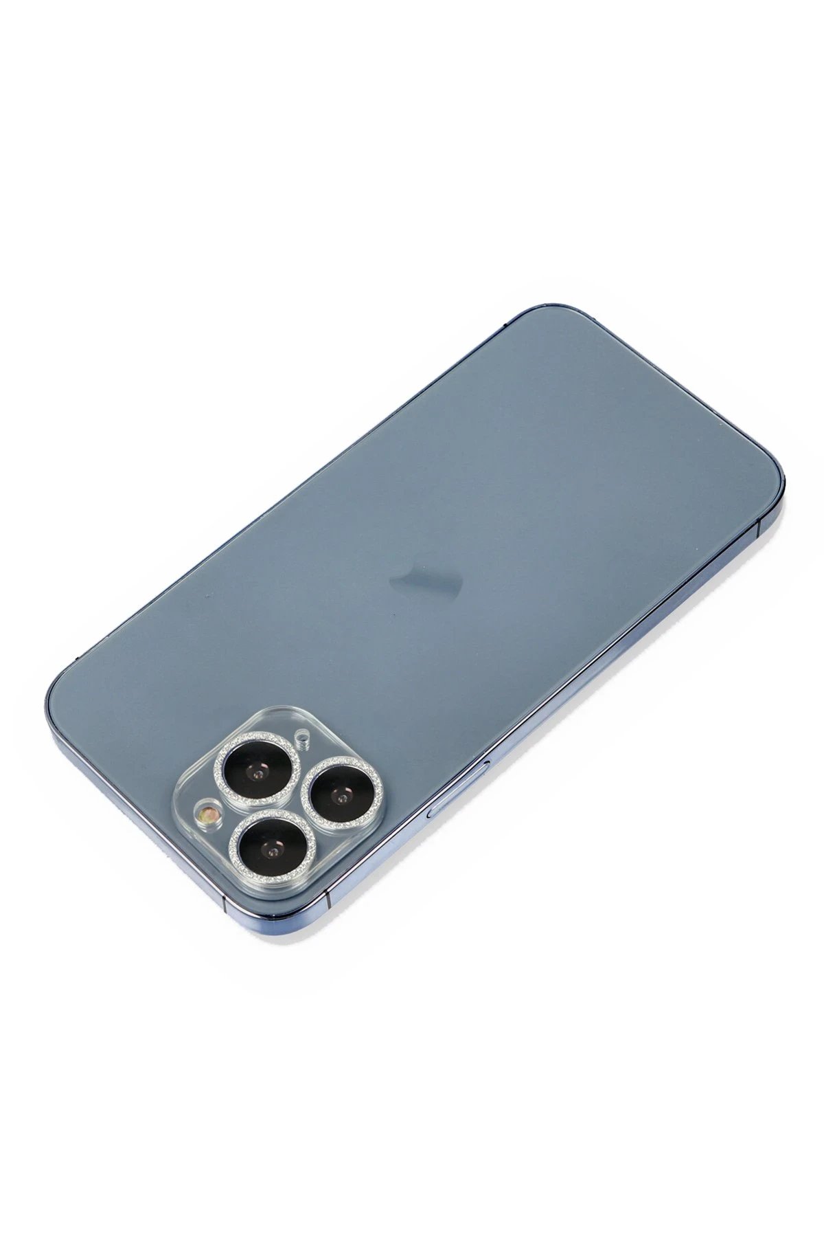 iPhone 11 Pro Shine Kamera Lens Koruma Cam - Gümüş-(5796)