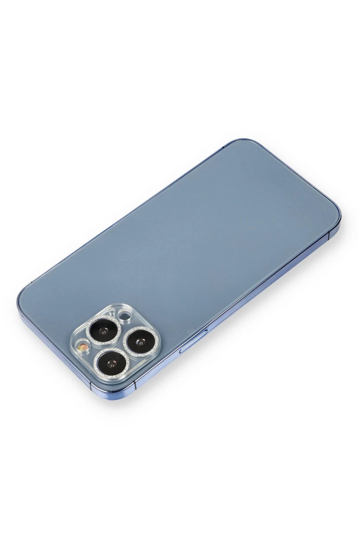 iPhone 12 Pro Shine Kamera Lens Koruma Cam - Gümüş-(5796)