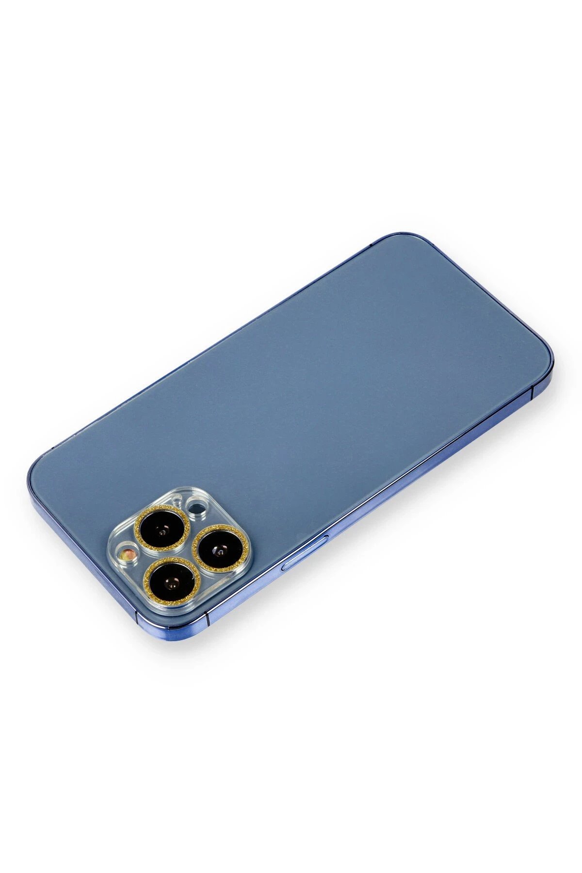 iPhone 12 Pro Max Shine Kamera Lens Koruma Cam - Gold-(5796)