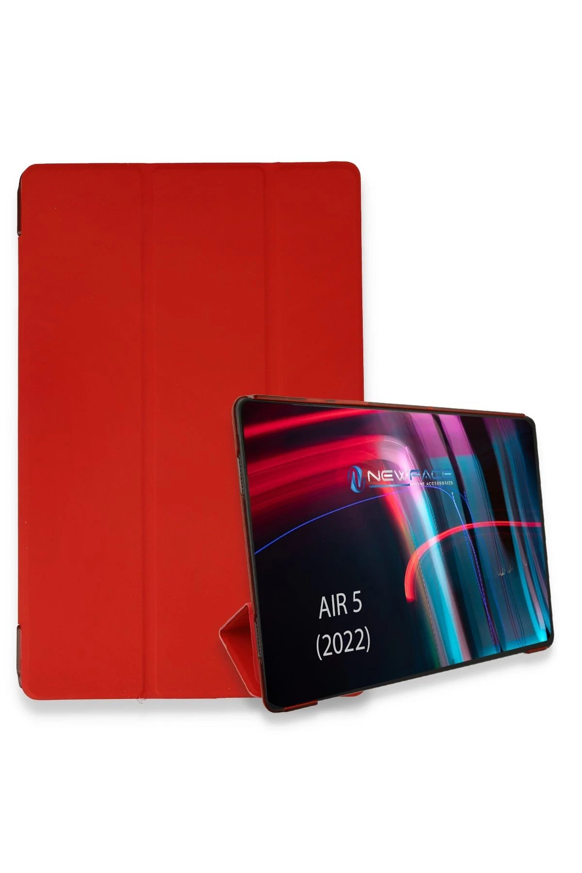 iPad Air 5 (2022) Kılıf Tablet Smart Kılıf - Kırmızı-(5796)