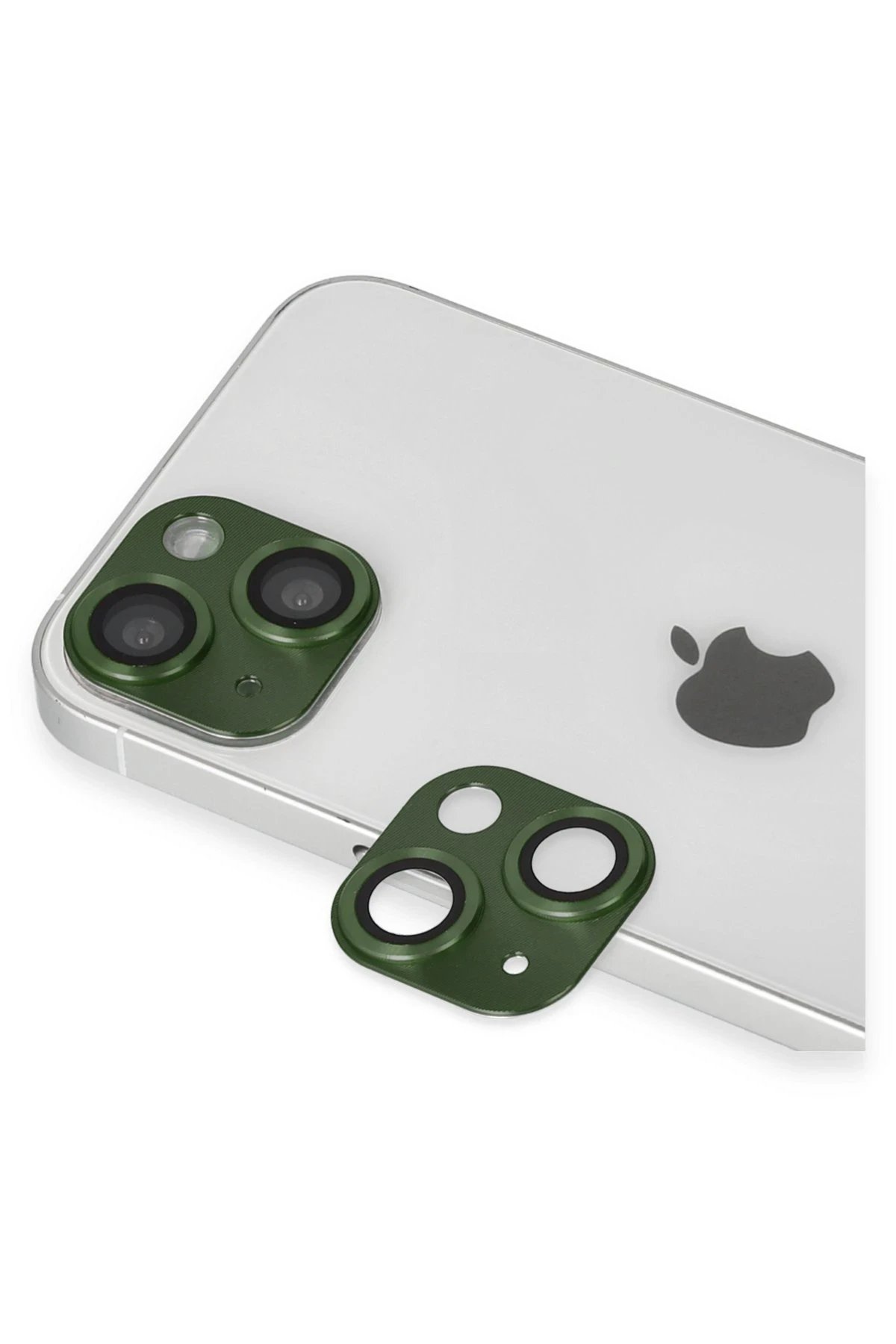 iPhone 13 Pers Alüminyum Kamera Lens - Yeşil-(5796)