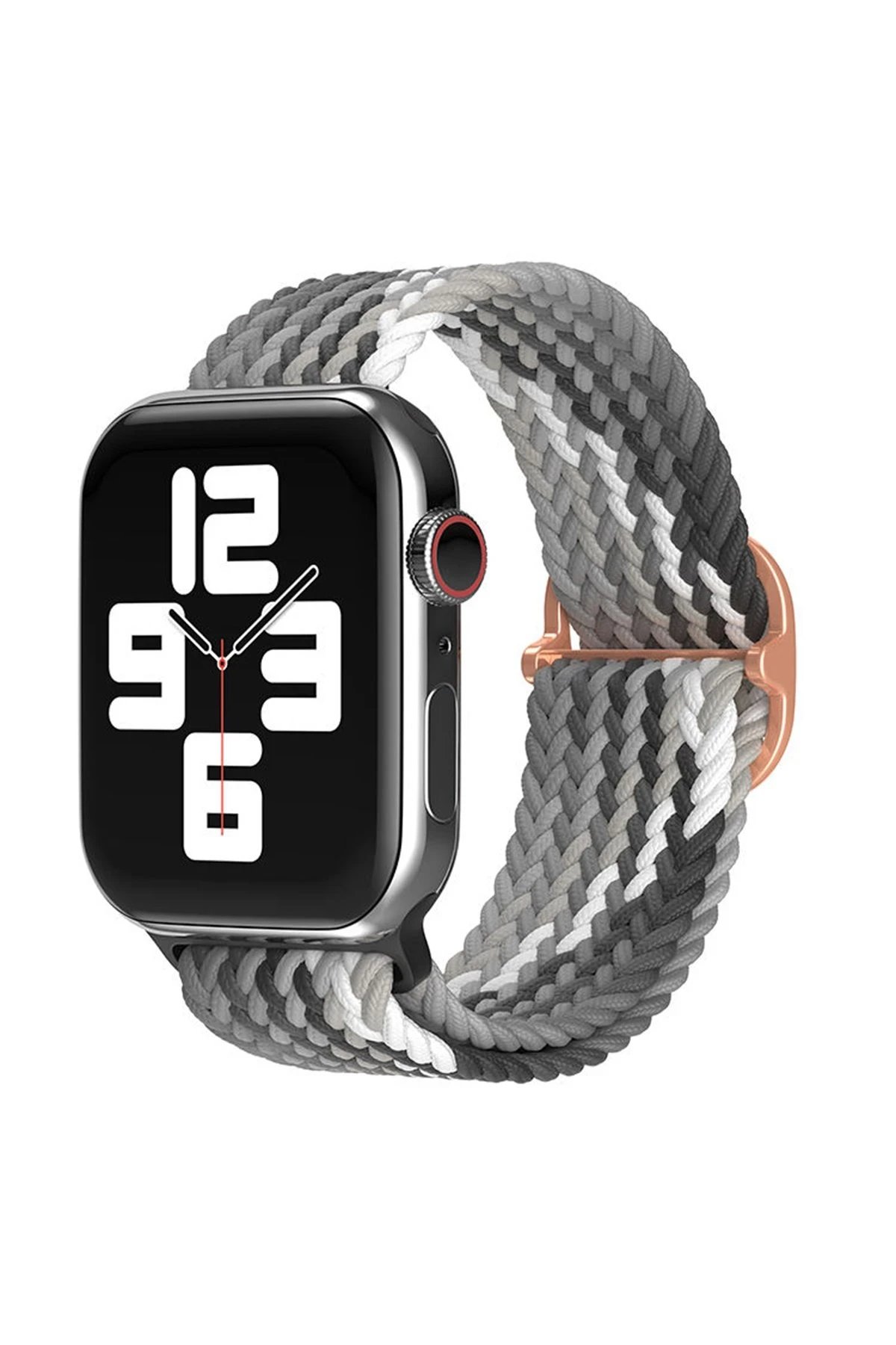 Apple Watch 42mm Star Kordon - Gri-Siyah-(5796)