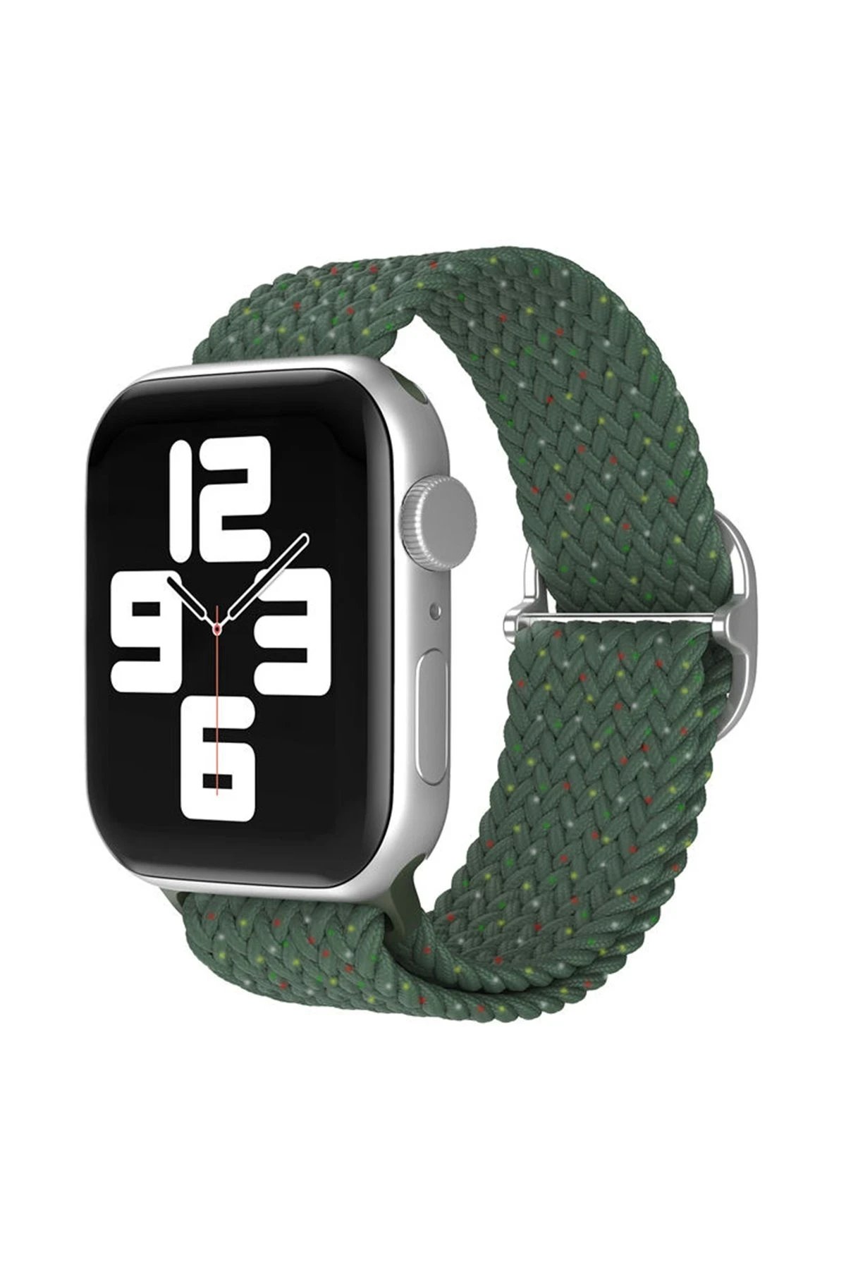 Apple Watch 42mm Star Kordon - Benekli Koyu Yeşil-(5796)