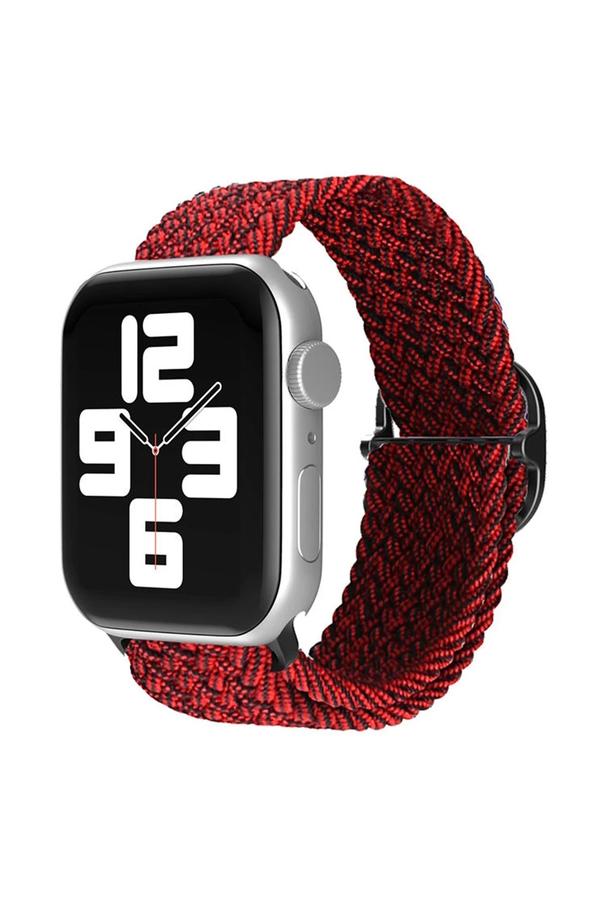 Apple Watch 42mm Star Kordon - Siyah-Bordo-(5796)