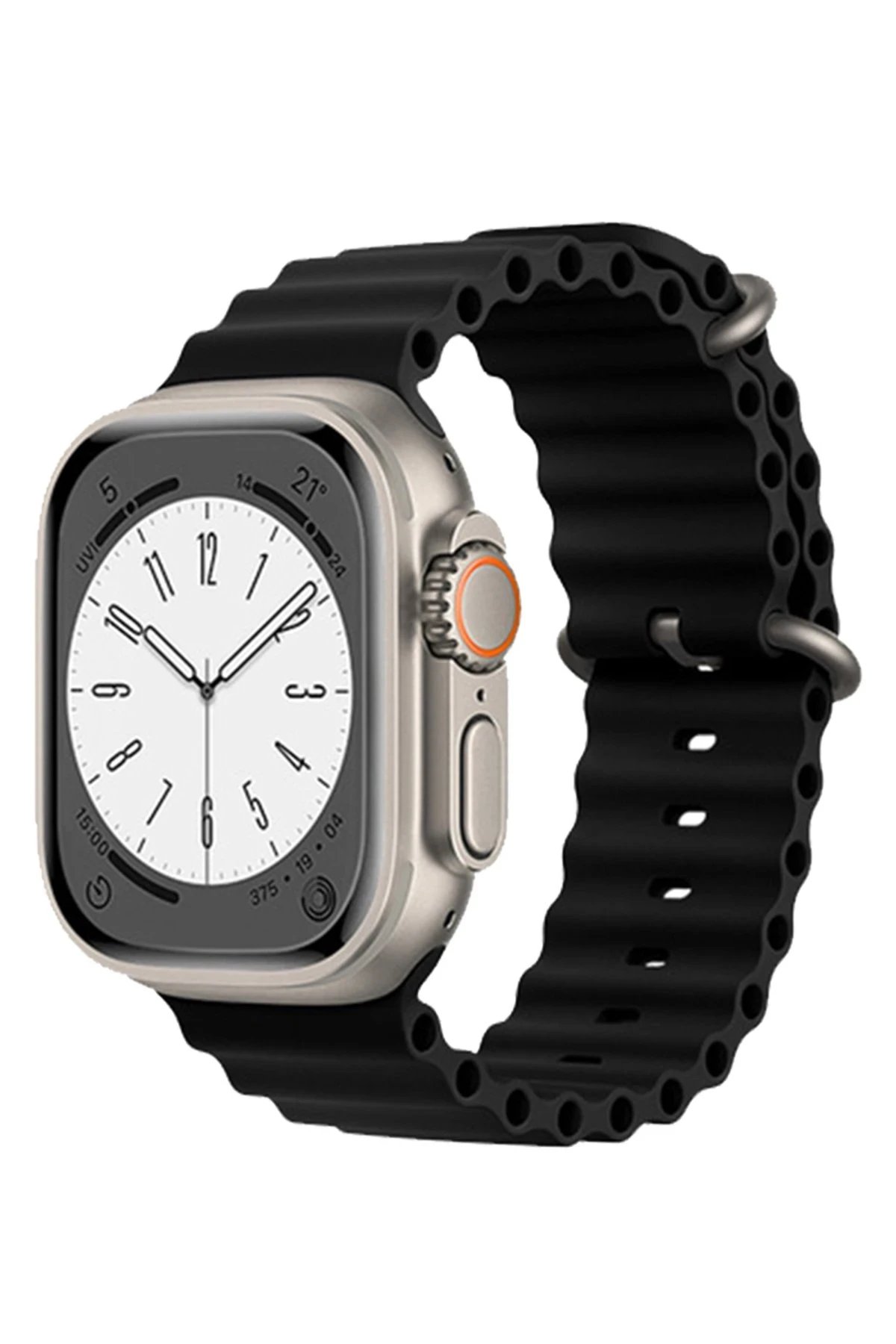 Apple Watch 38mm Ocean Kordon - Siyah-(5796)