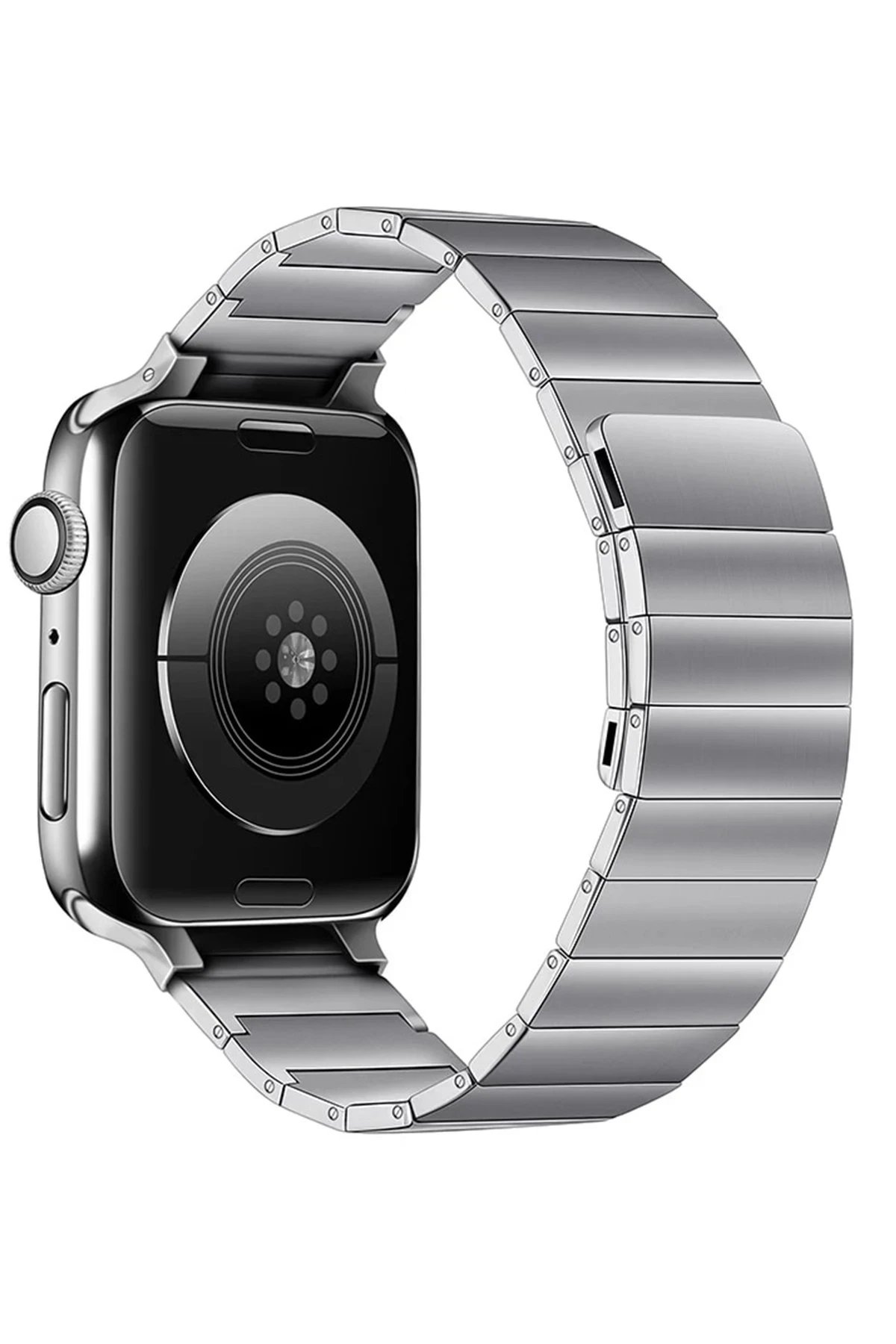 Apple Watch 42mm KR404 Huks Kordon - Gümüş-(5796)