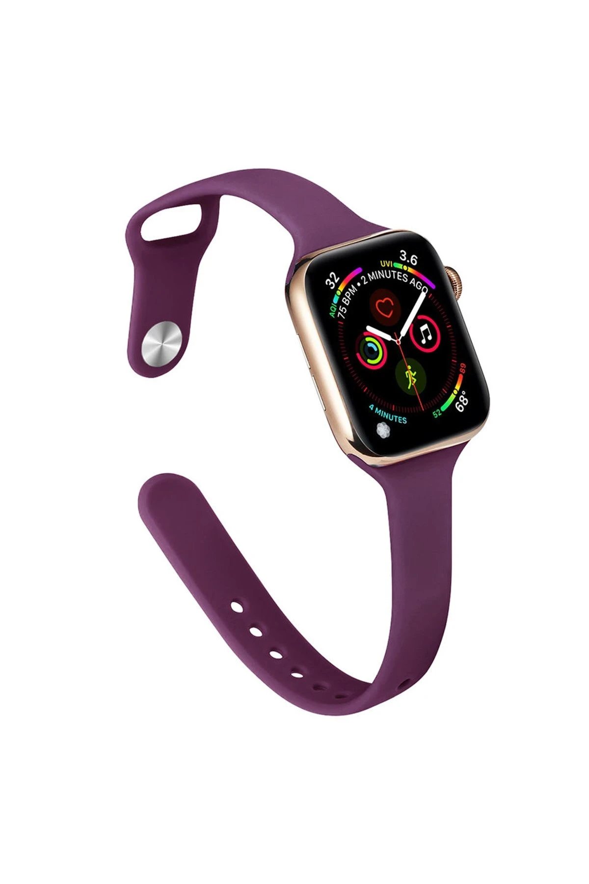 Apple Watch 42mm Klasik Kordon - Mürdüm-(5796)