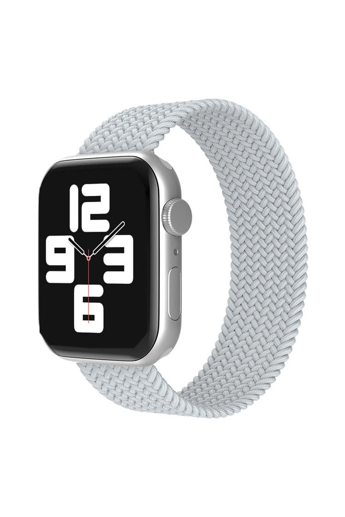 Apple Watch 42mm Ayarlı Solo Silikon Kordon - Beyaz-(5796)