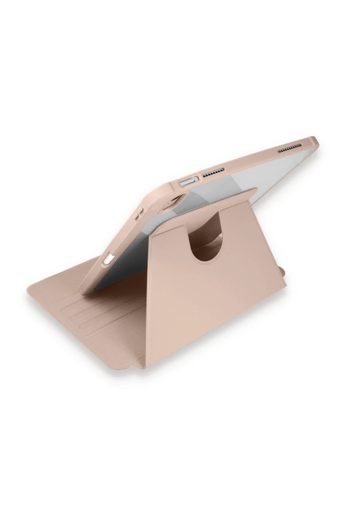 iPad 10.2 (7.nesil) Kılıf Starling 360 Kalemlikli Tablet Kılıf - Rose Gold-(5796)