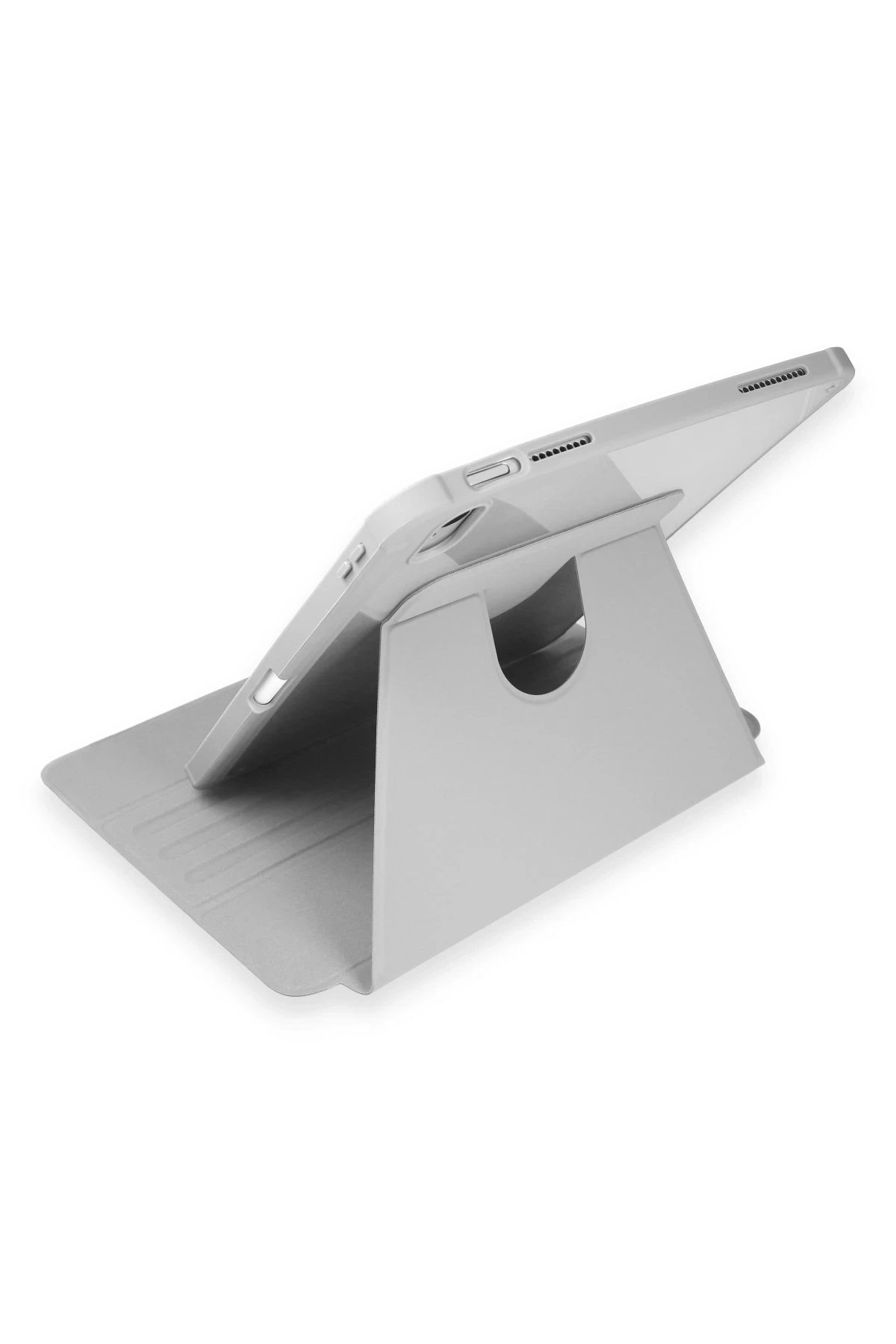 iPad 10.2 (7.nesil) Kılıf Starling 360 Kalemlikli Tablet Kılıf - Gri-(5796)