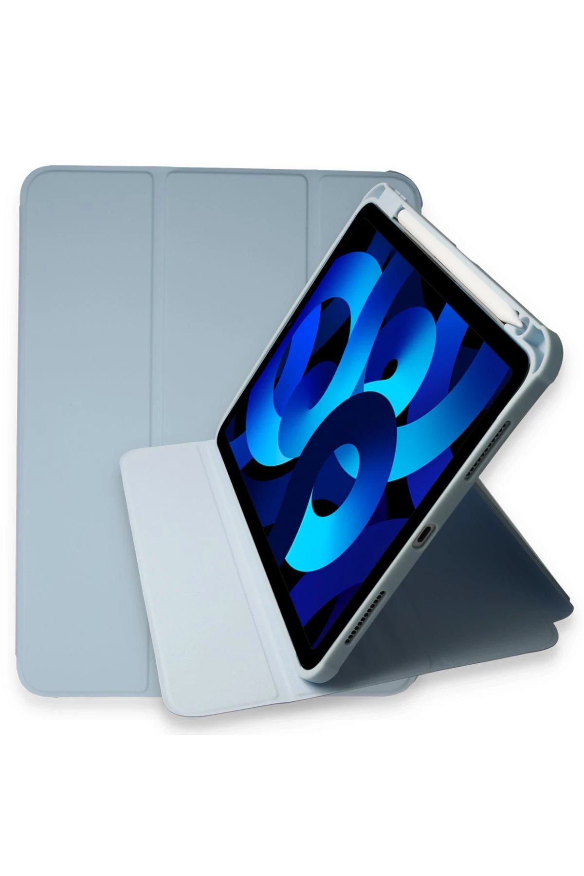 iPad Pro 11 (2021) Kılıf Starling 360 Kalemlikli Tablet Kılıf - Mavi-(5796)