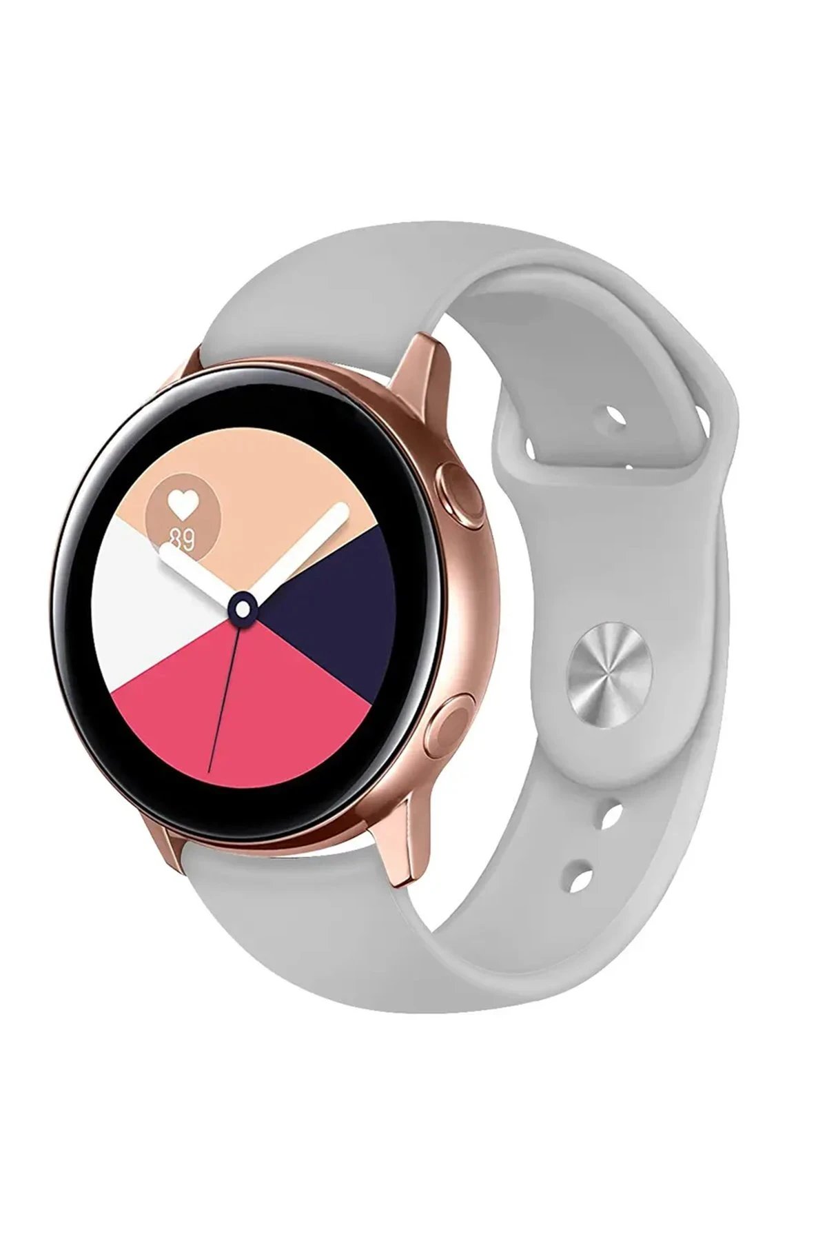 Watch 22mm Klasik Kordon - Açık Gri-(5796)