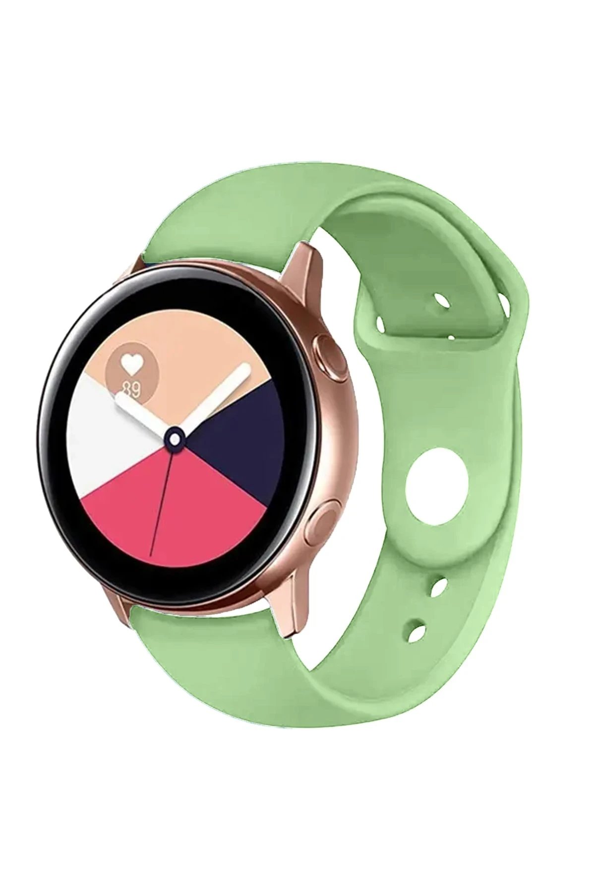 Watch 20mm Klasik Kordon - Açık Yeşil-(5796)