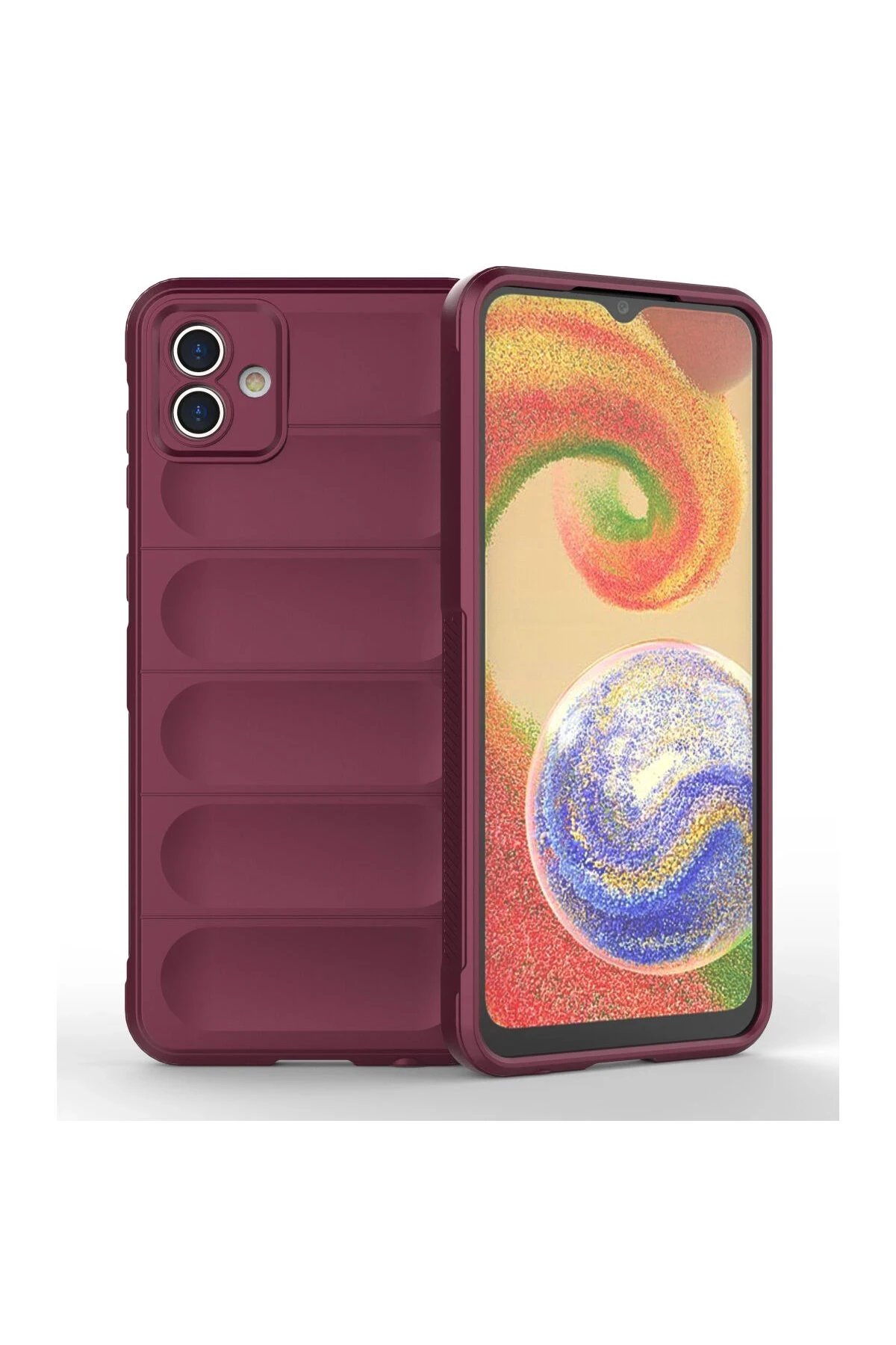 Samsung Galaxy A04E Kılıf Optimum Silikon - Bordo-(5796)