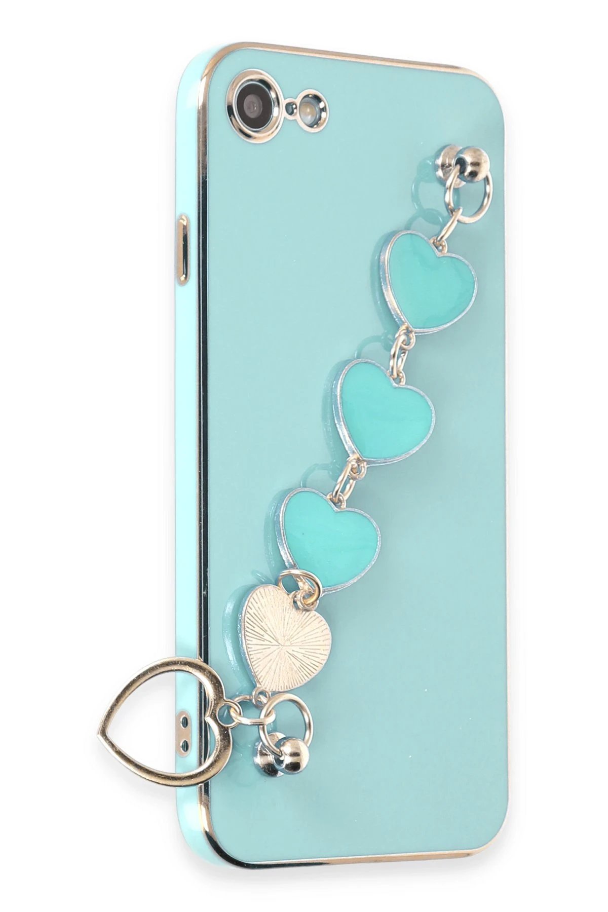 iPhone 7 Kılıf Esila Silikon - Su Yeşili-(5796)