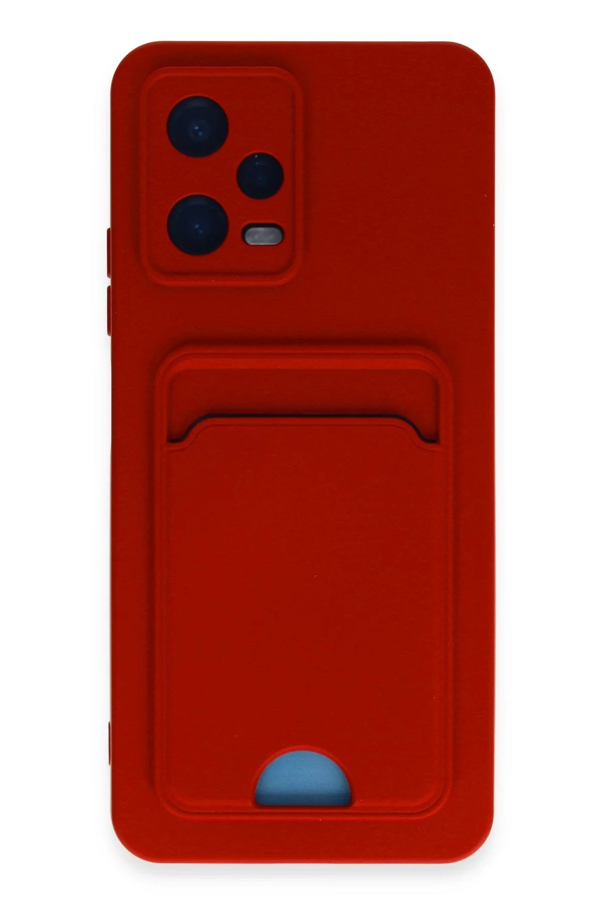 Xiaomi Redmi Note 12 4G Kılıf Kelvin Kartvizitli Silikon - Kırmızı-(5796)