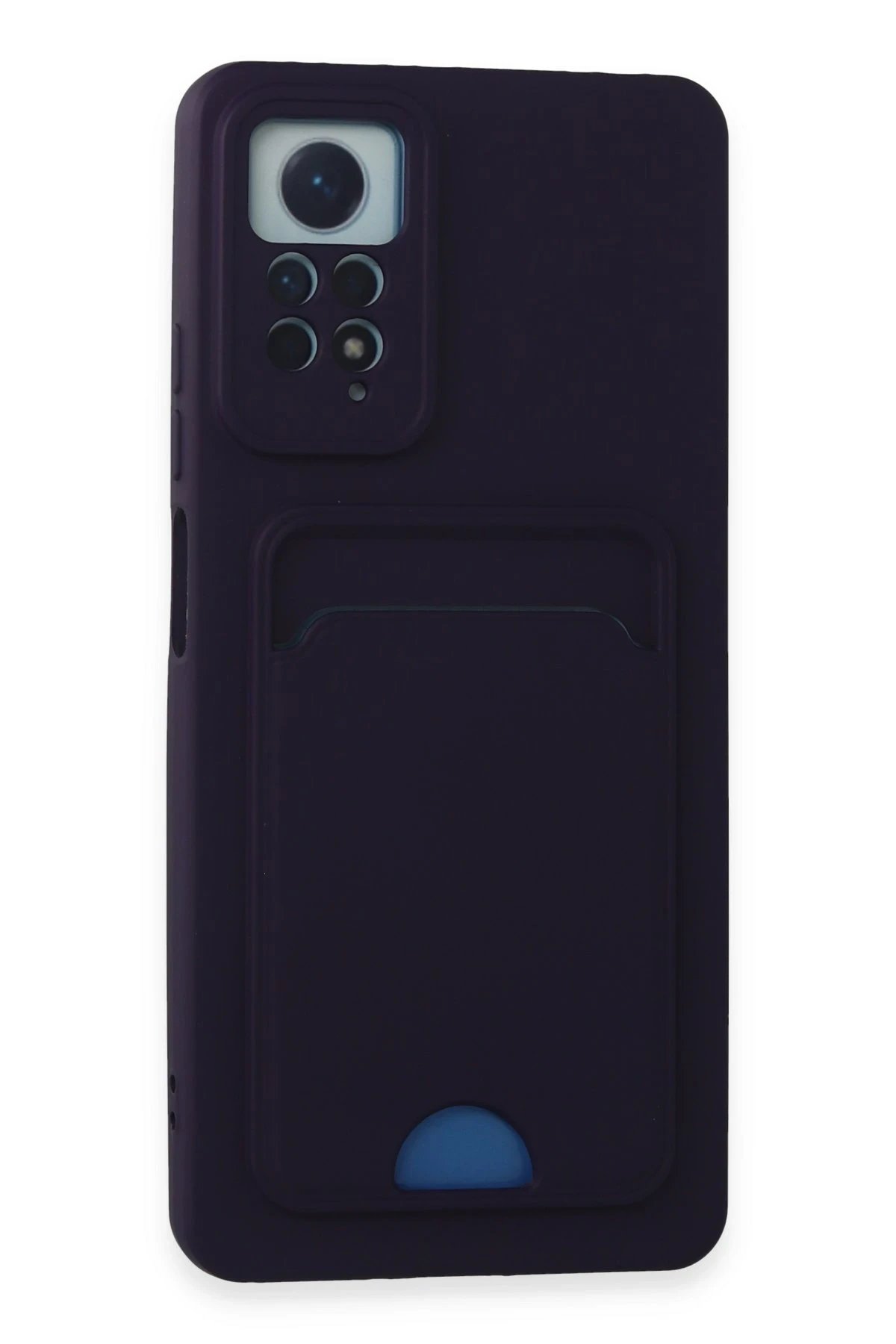 Xiaomi Redmi Note 11 Pro Kılıf Kelvin Kartvizitli Silikon - Derin Mor-(5796)