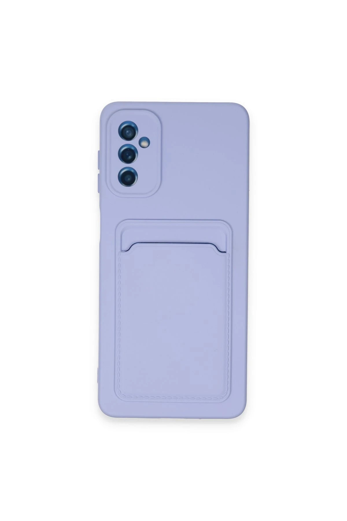 Samsung Galaxy A14 4G Kılıf Kelvin Kartvizitli Silikon - Lila-(5796)