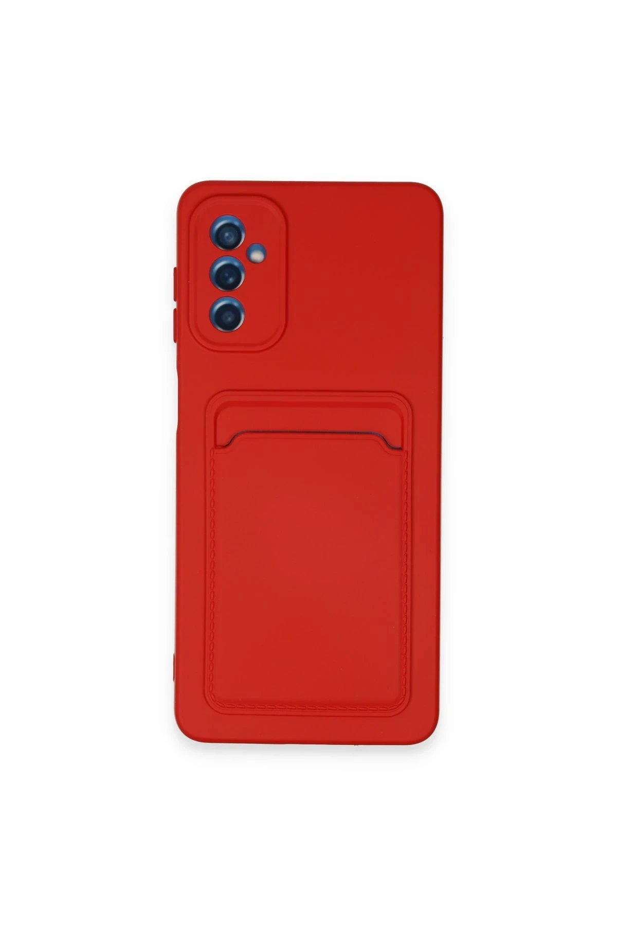 Samsung Galaxy A14 4G Kılıf Kelvin Kartvizitli Silikon - Kırmızı-(5796)
