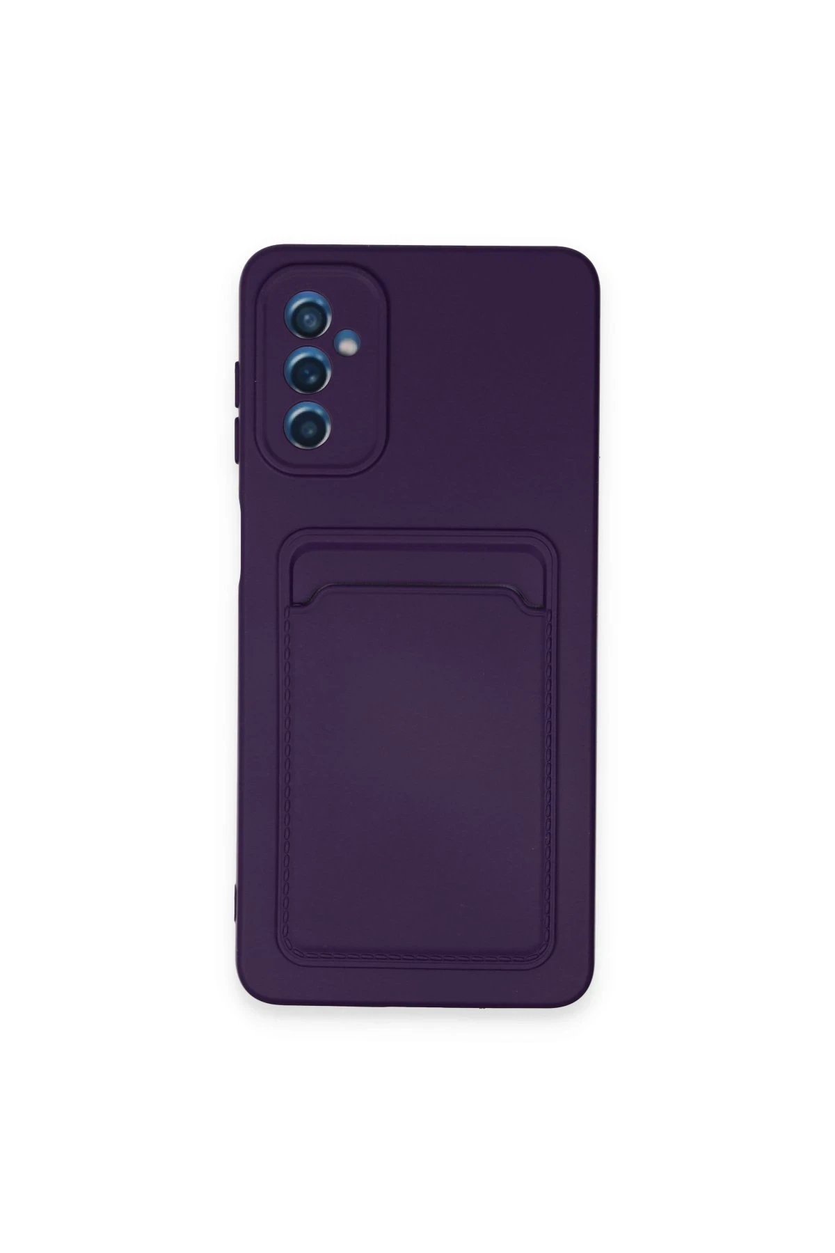 Samsung Galaxy A14 4G Kılıf Kelvin Kartvizitli Silikon - Derin Mor-(5796)