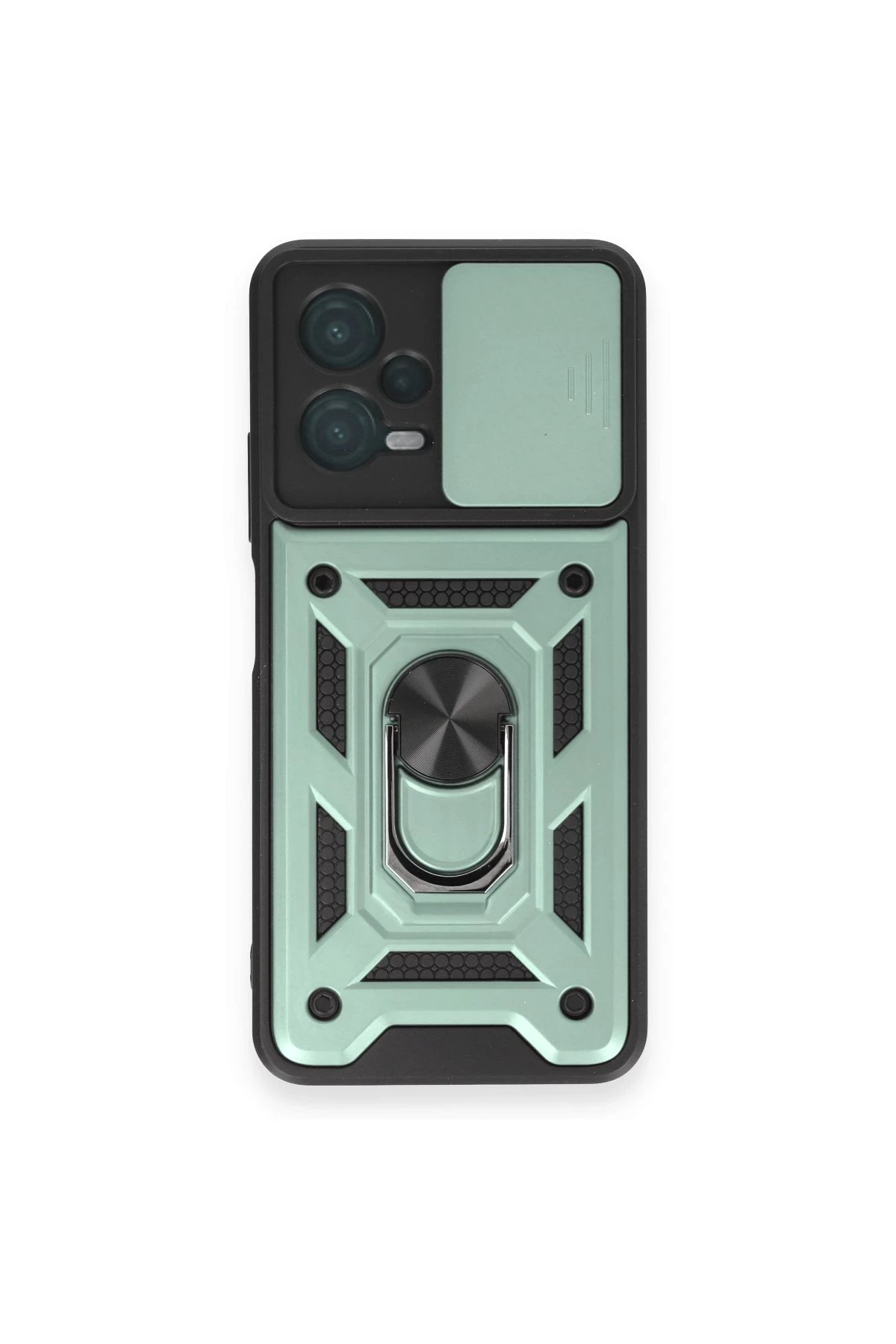 Xiaomi Redmi Note 12 4G Kılıf Pars Lens Yüzüklü Silikon - Yeşil-(5796)