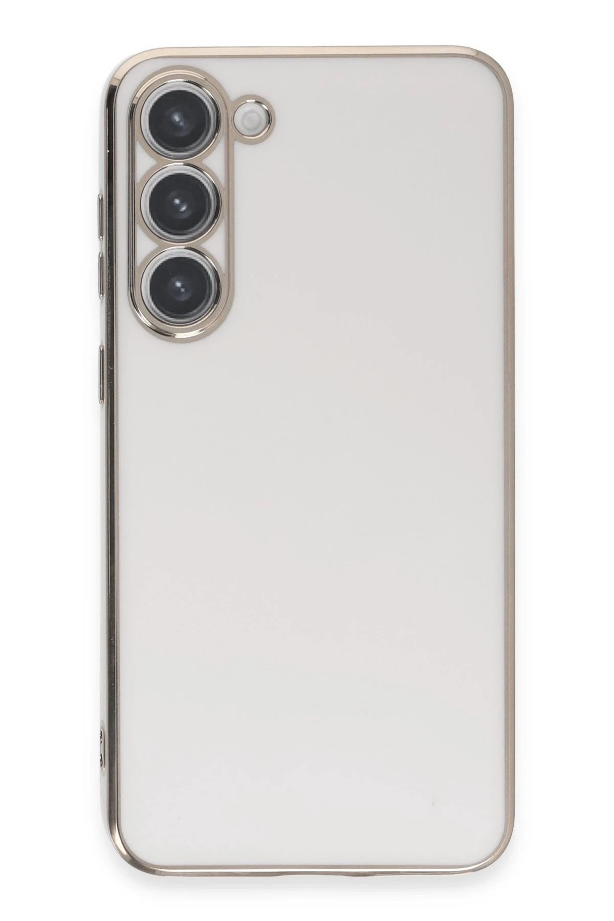 Samsung Galaxy S23 Kılıf Volet Silikon - Beyaz-(5796)