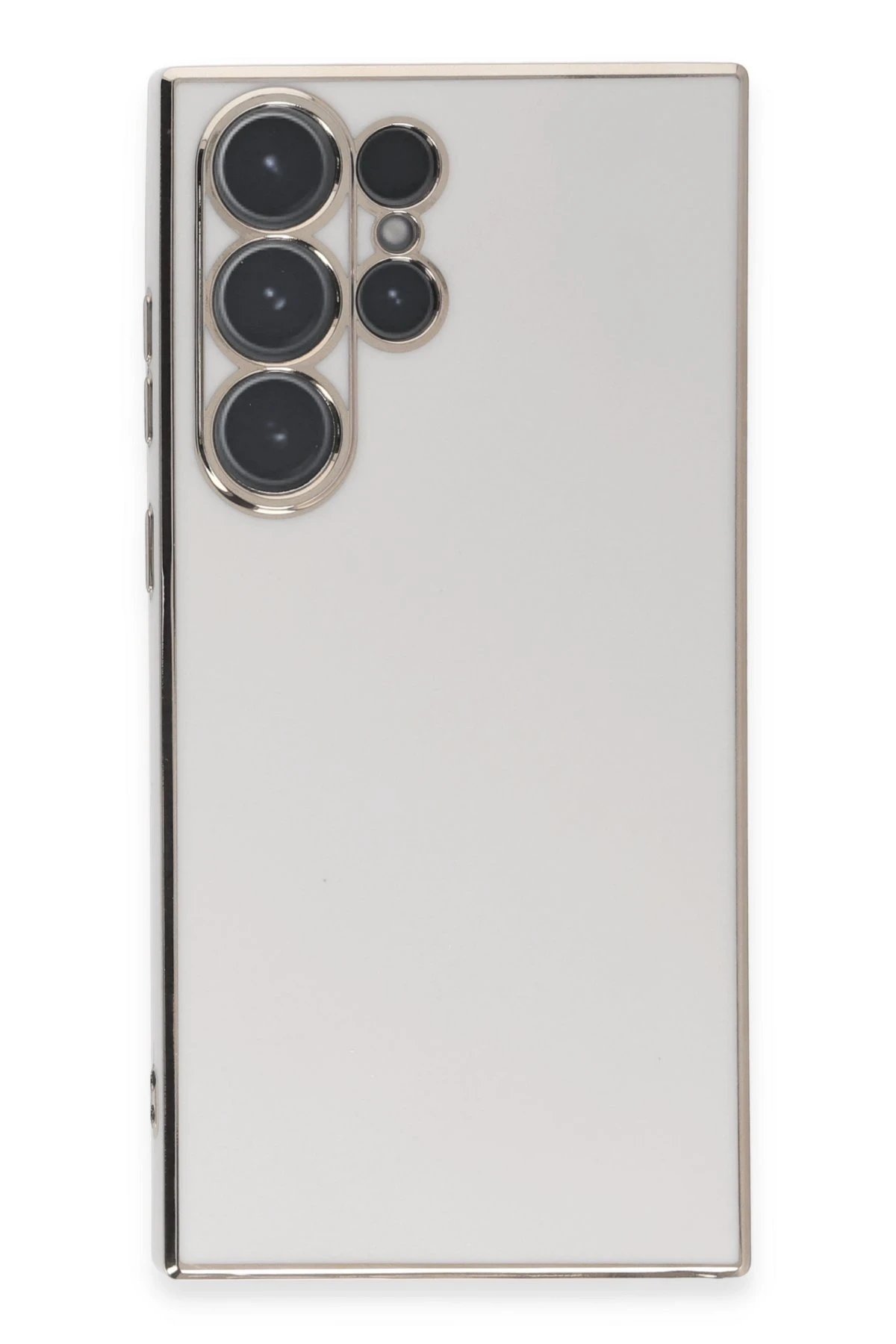 Samsung Galaxy S23 Ultra Kılıf Volet Silikon - Beyaz-(5796)