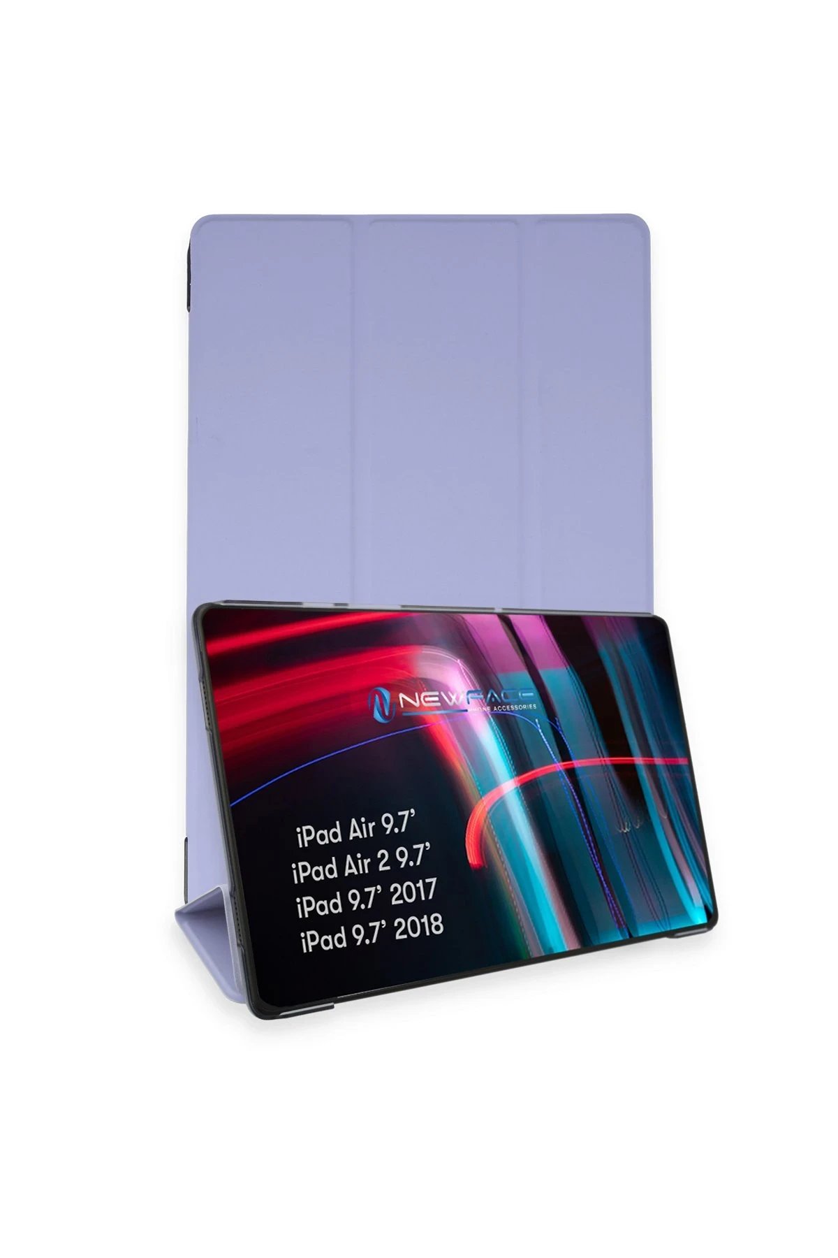 iPad 5 Air 9.7 Kılıf Tablet Smart Kılıf - Lila-(5796)