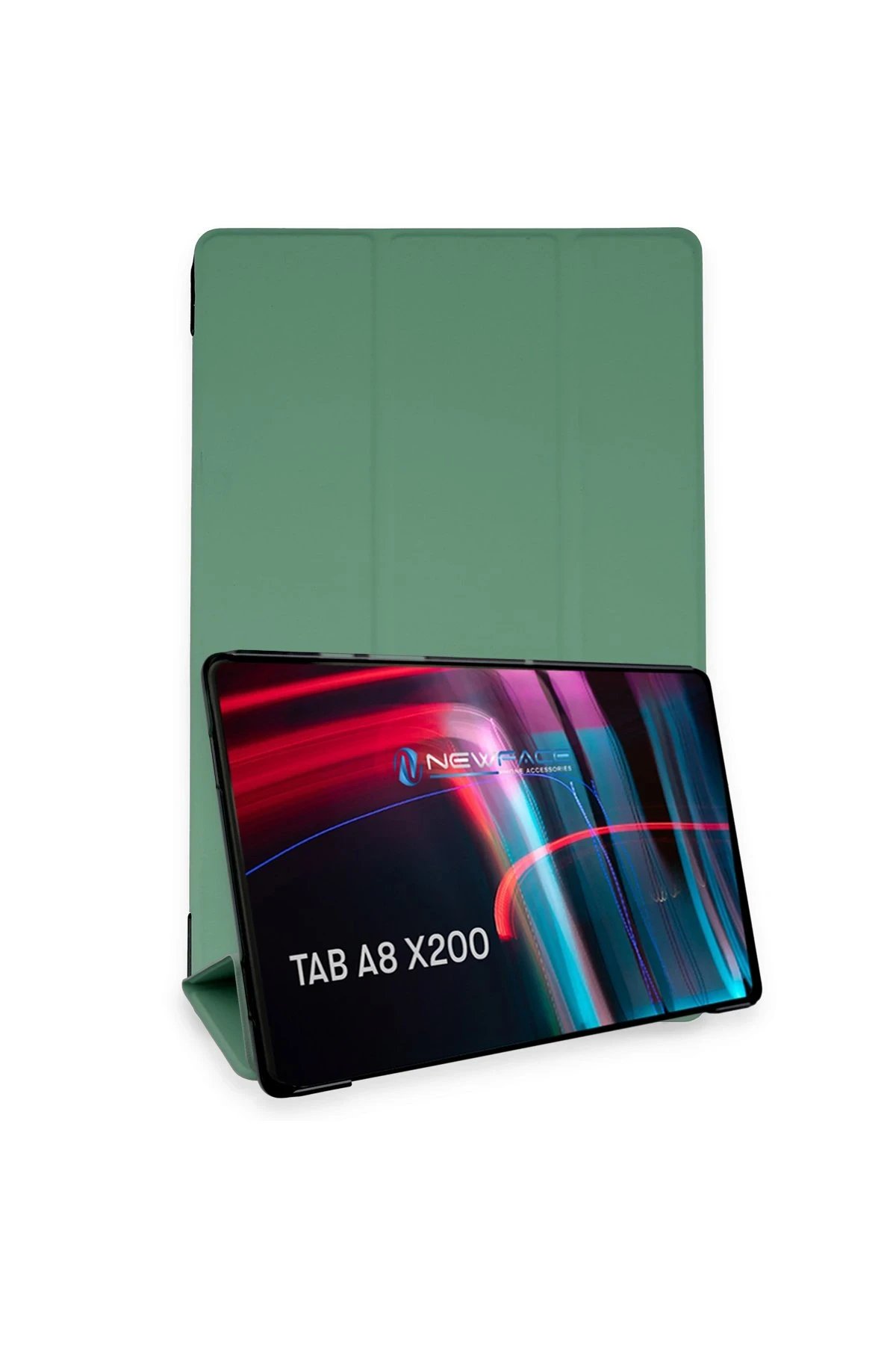 Samsung Galaxy X200 Tab A8 10.5 Kılıf Tablet Smart Kılıf - Koyu Yeşil-(5796)