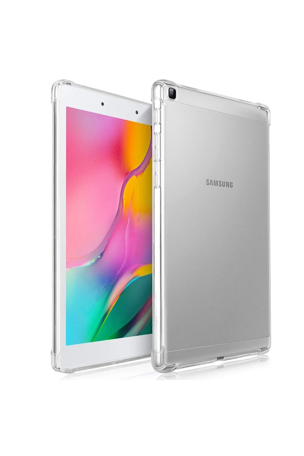 Samsung Galaxy T290 Tab A 8 Kılıf Anti Şeffaf Tablet Silikon - Şeffaf-(5796)