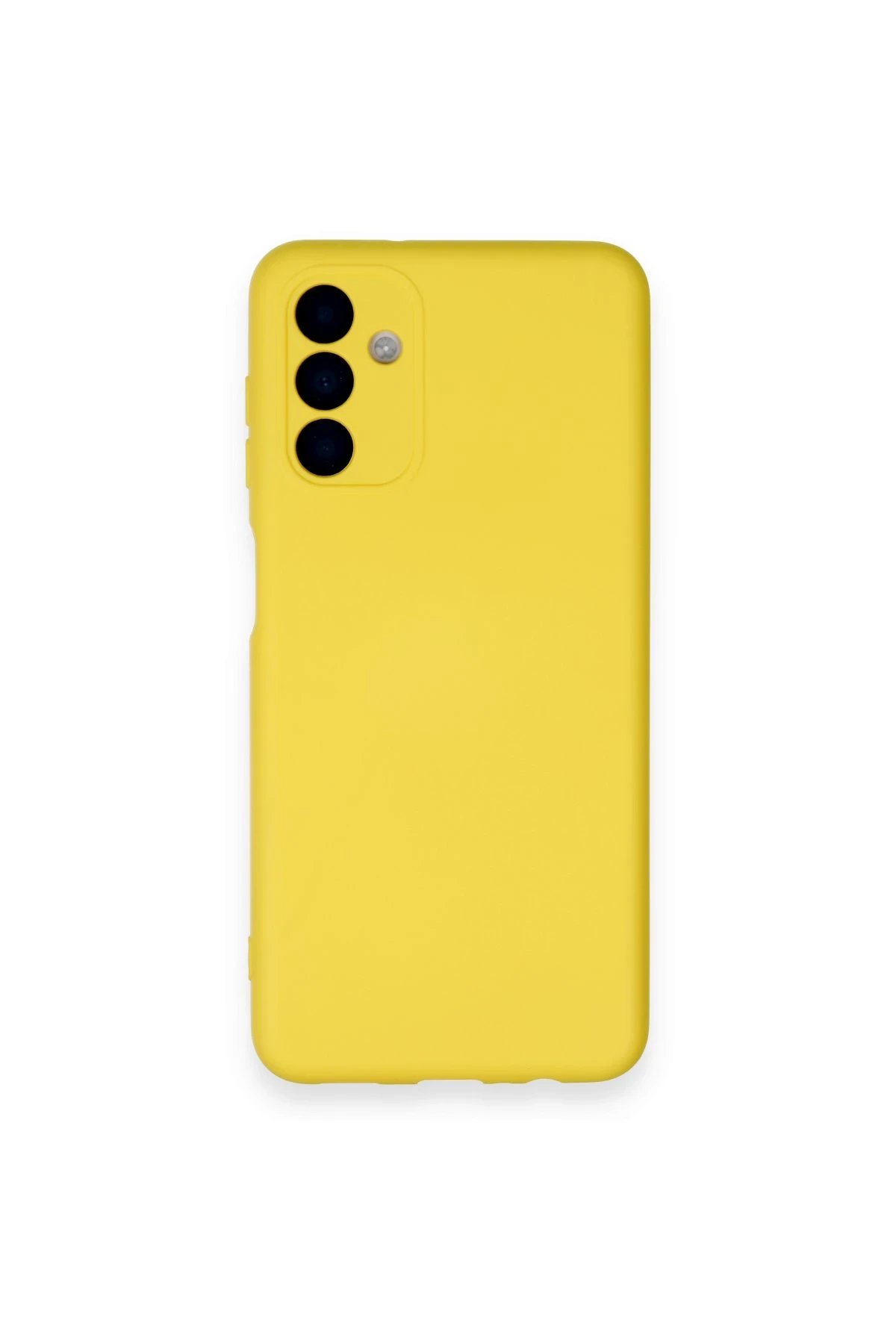 Samsung Galaxy A14 4G Kılıf Nano içi Kadife Silikon - Sarı-(5796)