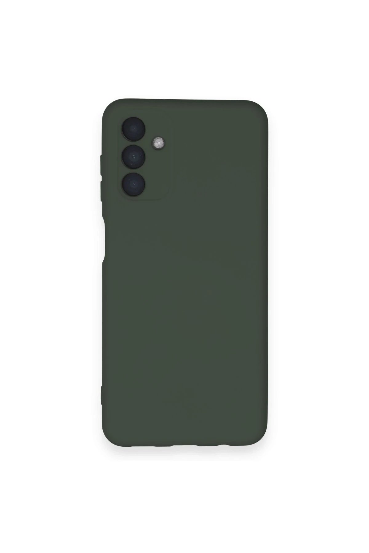 Samsung Galaxy A14 4G Kılıf Nano içi Kadife Silikon - Koyu Yeşil-(5796)