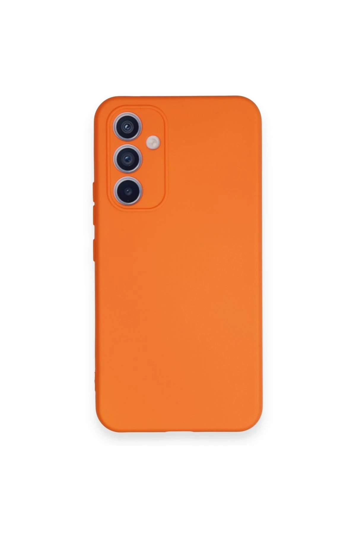 Samsung Galaxy A34 5G Kılıf Nano içi Kadife Silikon - Turuncu-(5796)