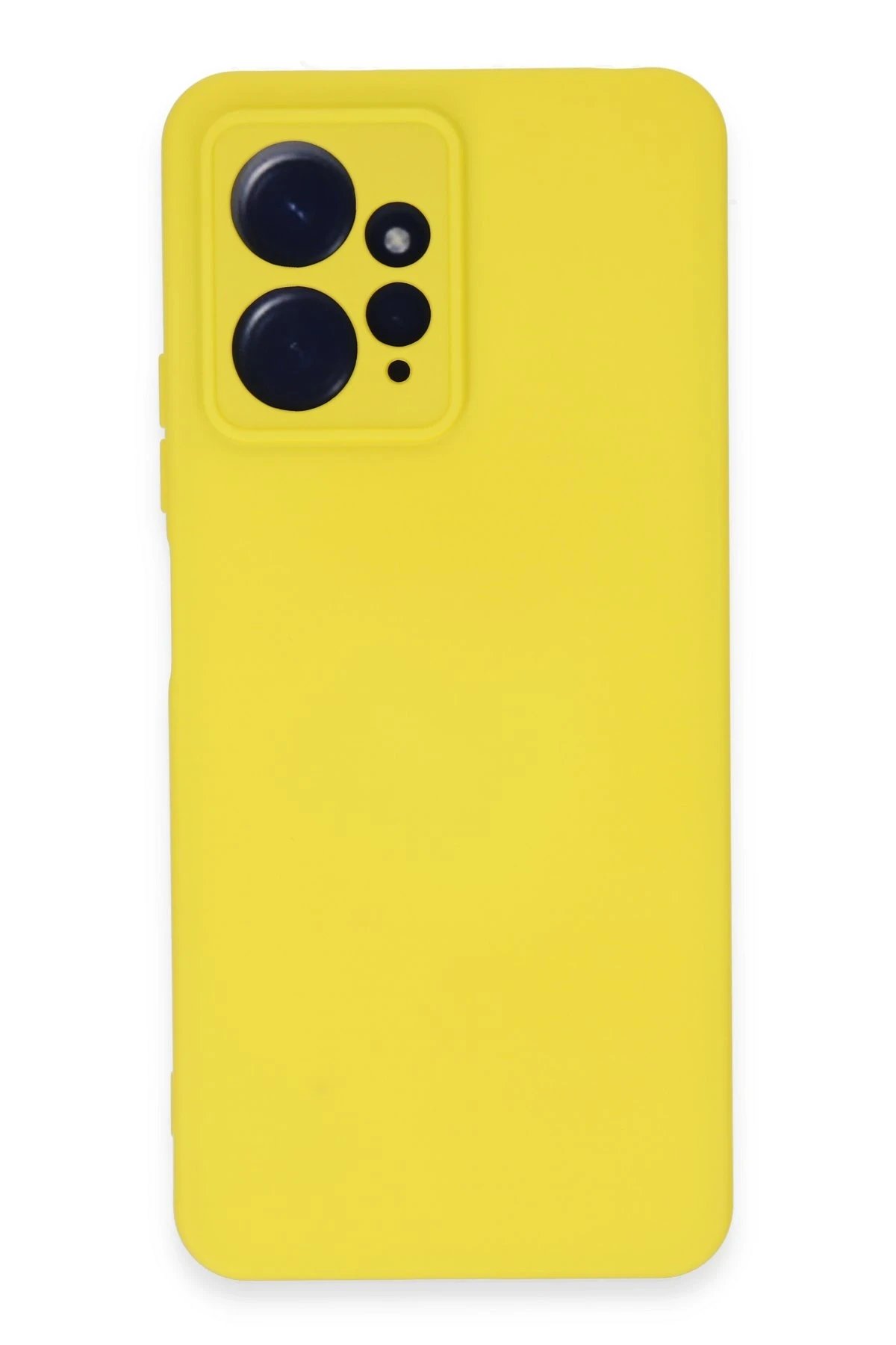 Xiaomi Redmi Note 12 4G Kılıf Nano içi Kadife Silikon - Sarı-(5796)