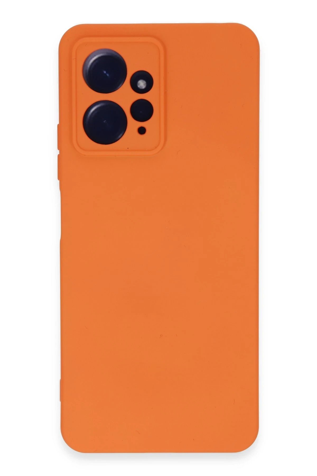 Xiaomi Redmi Note 12 4G Kılıf Nano içi Kadife Silikon - Turuncu-(5796)