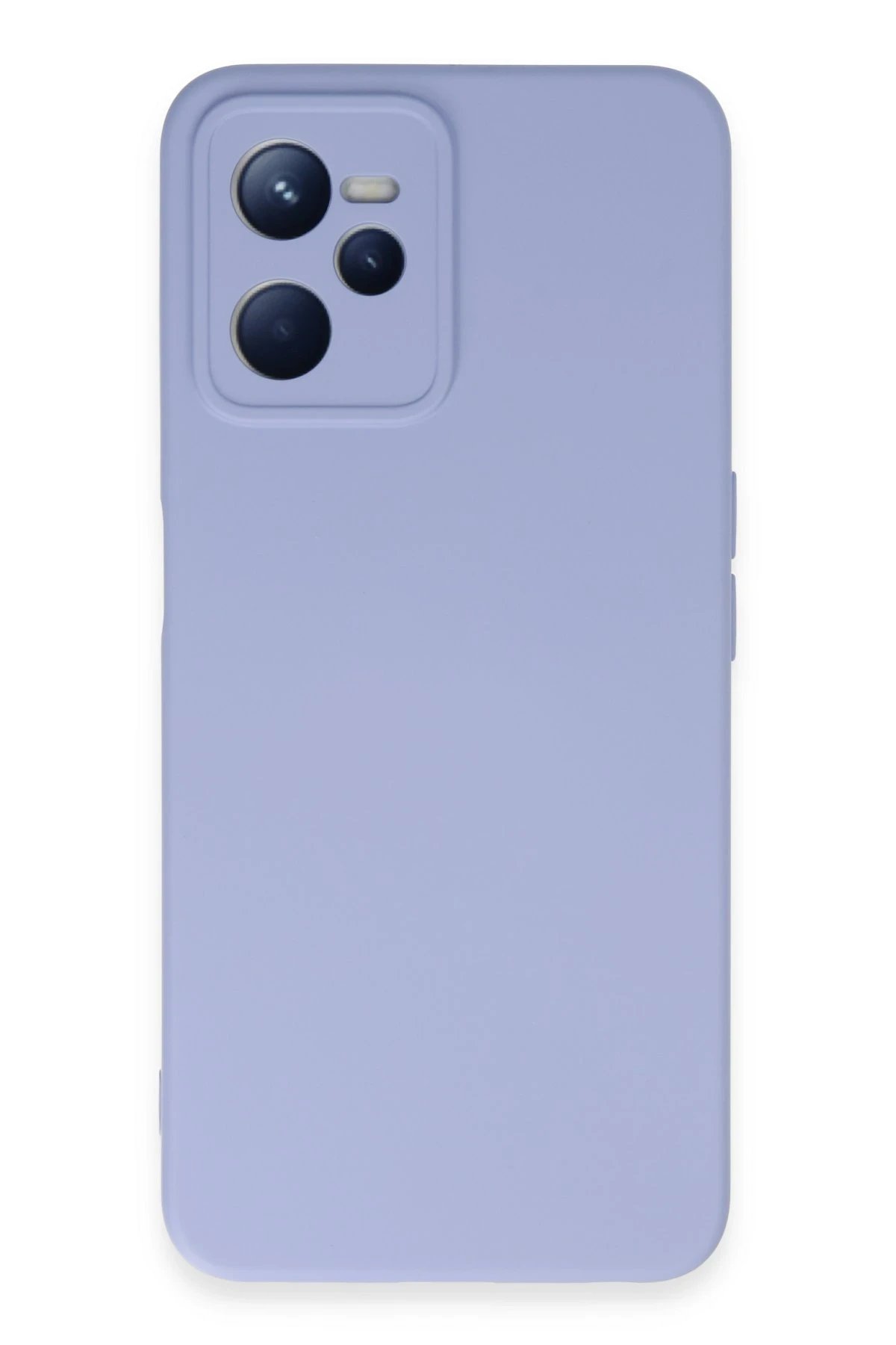 Realme C35 Kılıf Nano içi Kadife Silikon - Lila-(5796)