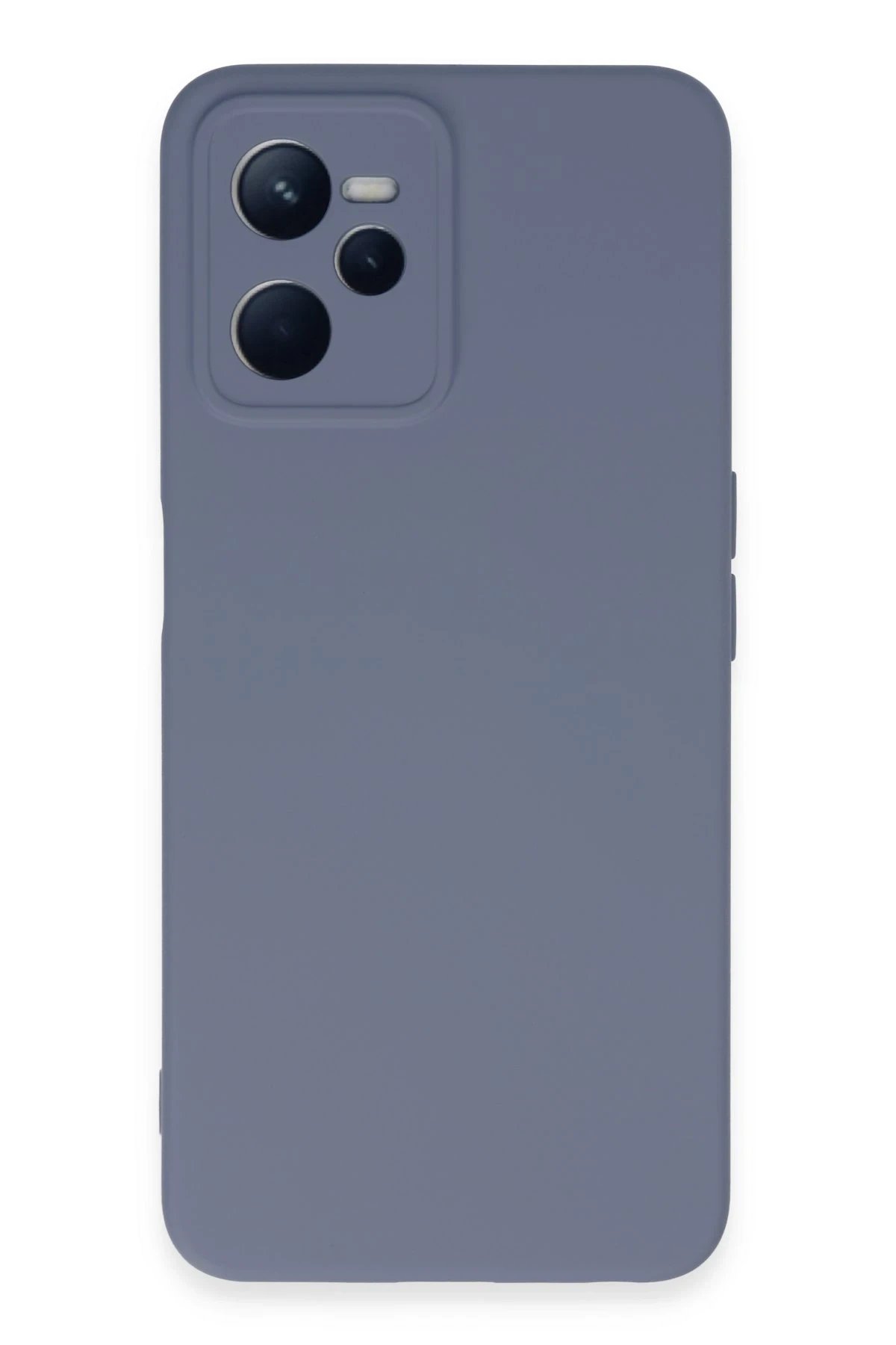 Realme C35 Kılıf Nano içi Kadife Silikon - Gri-(5796)
