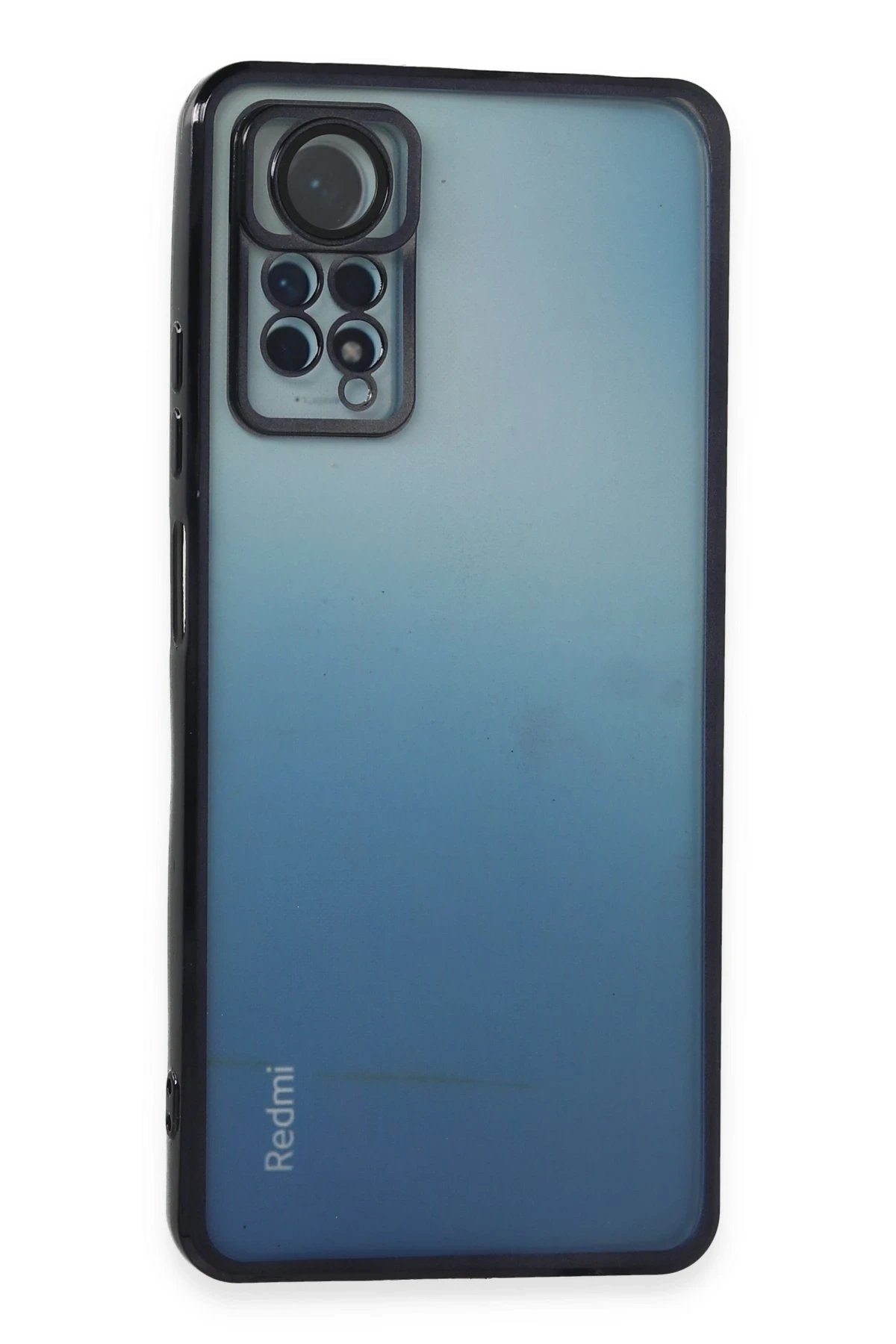Xiaomi Redmi Note 12 Pro 4G Kılıf Lensli Silikon - Siyah-(5796)