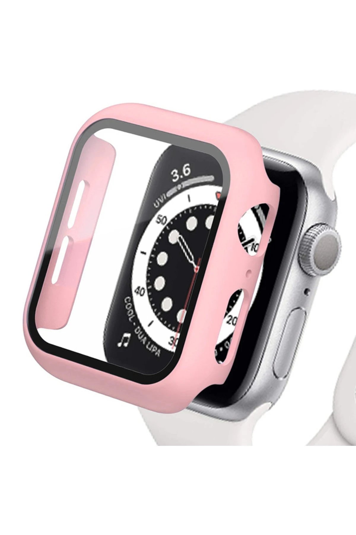 Apple Watch 42mm Camlı Kasa Ekran Koruyucu - Rose Gold-(5796)