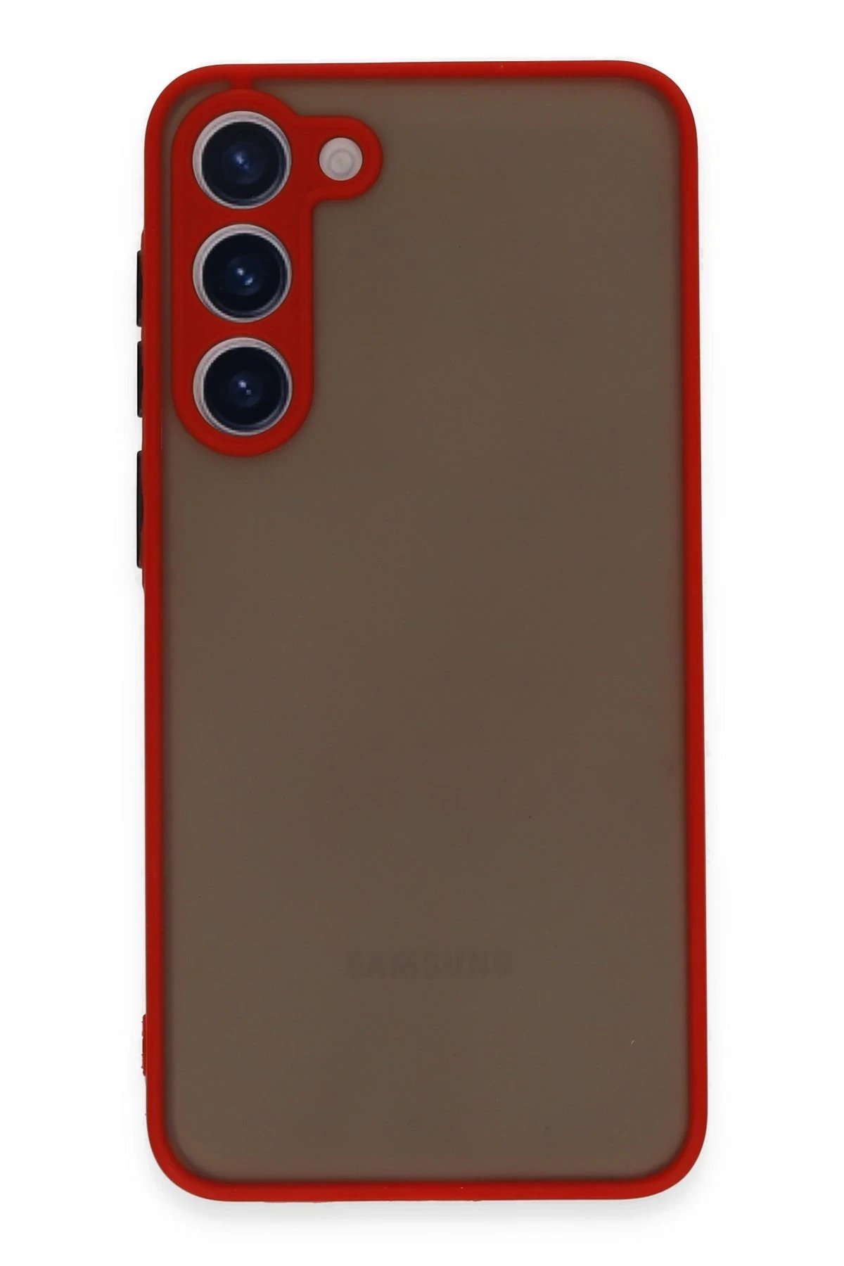 Samsung Galaxy S23 Plus Kılıf Montreal Silikon Kapak - Kırmızı-(5796)