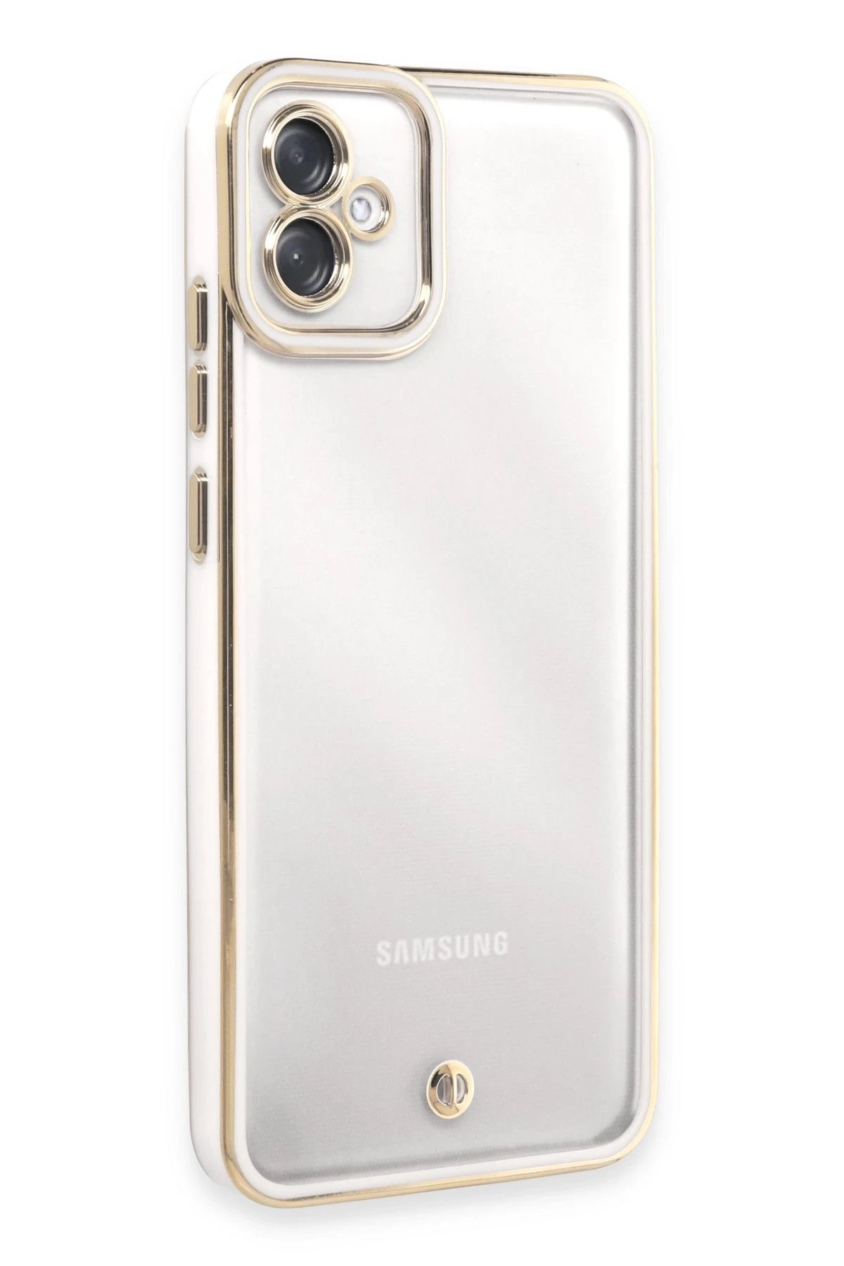 Samsung Galaxy A04E Kılıf Liva Lens Silikon - Beyaz-(5796)