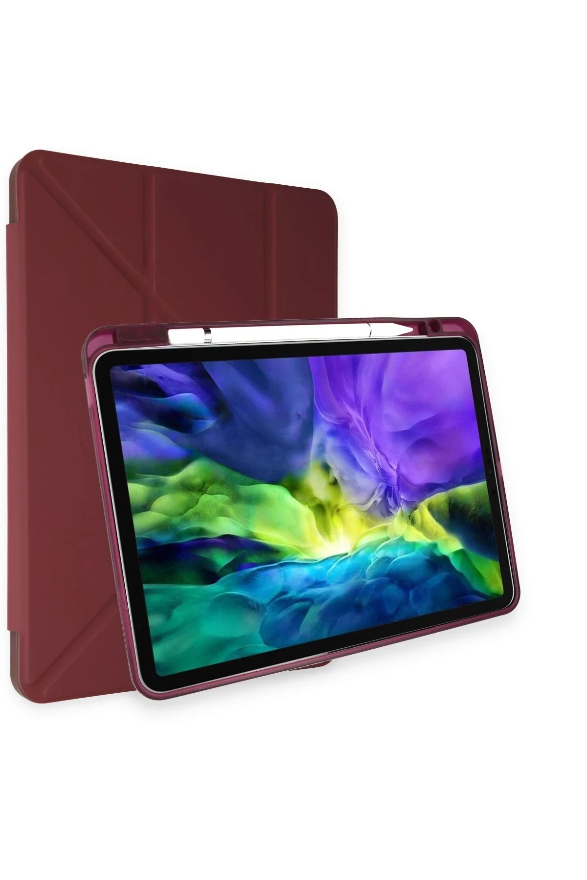 iPad Pro 11 (2018) Kılıf Kalemlikli Mars Tablet Kılıfı - Mor-(5796)