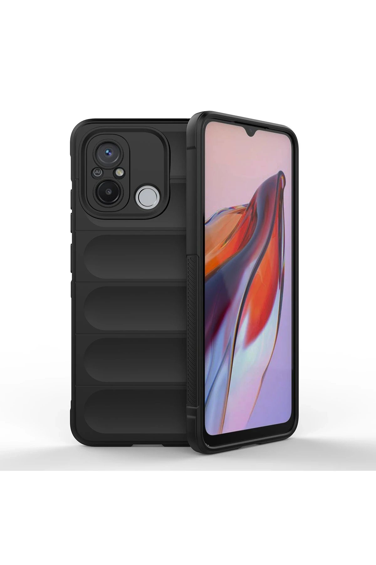 Xiaomi Redmi 12C Kılıf Optimum Silikon - Siyah-(5796)