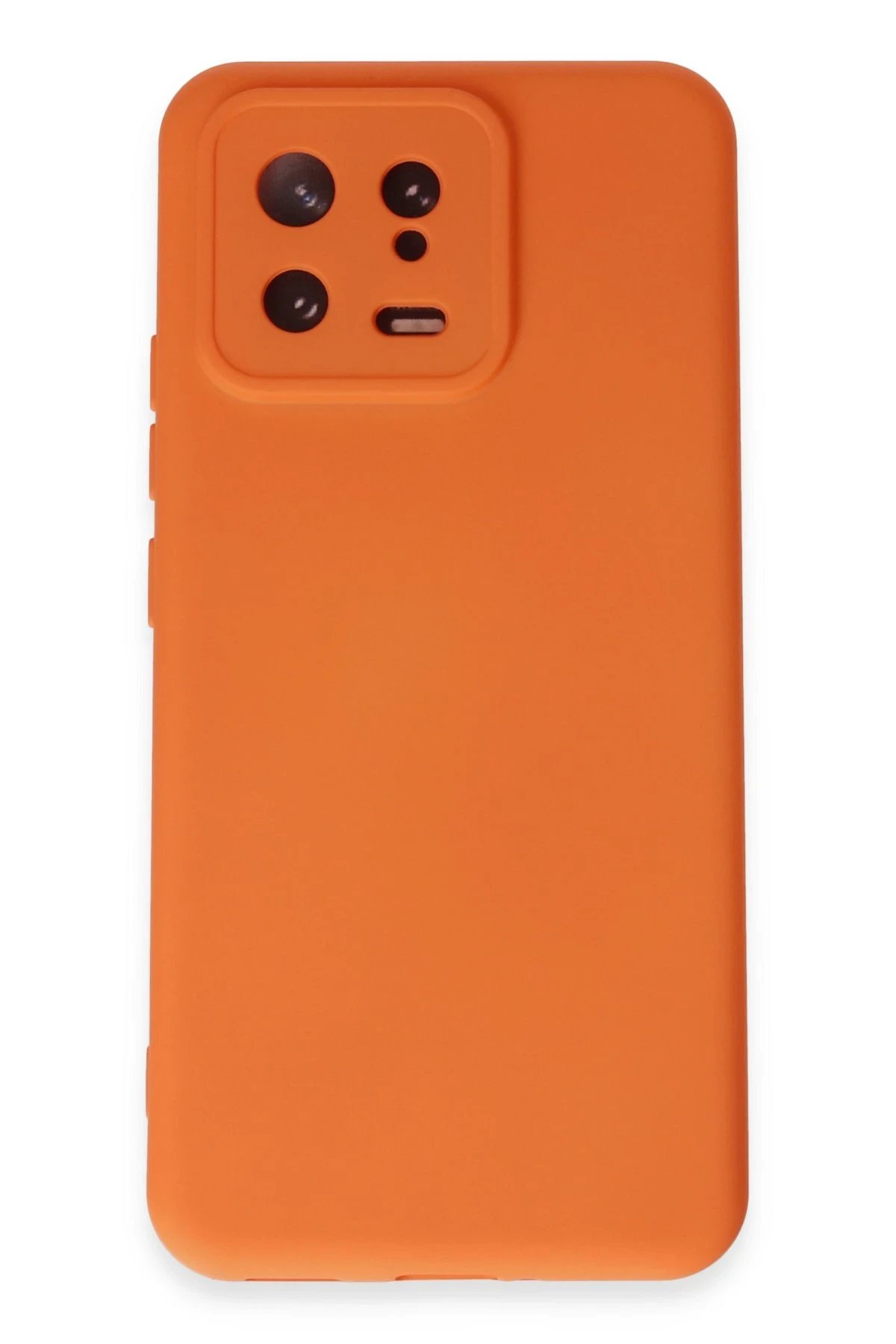 Xiaomi Mi 13 Kılıf Nano içi Kadife Silikon - Turuncu-(5796)