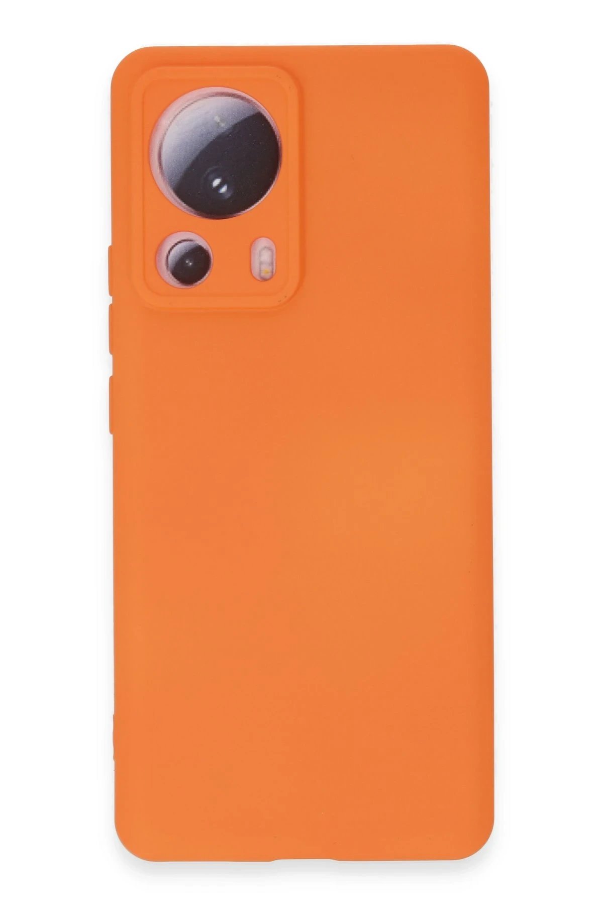 Xiaomi Mi 13 Lite Kılıf Nano içi Kadife Silikon - Turuncu-(5796)