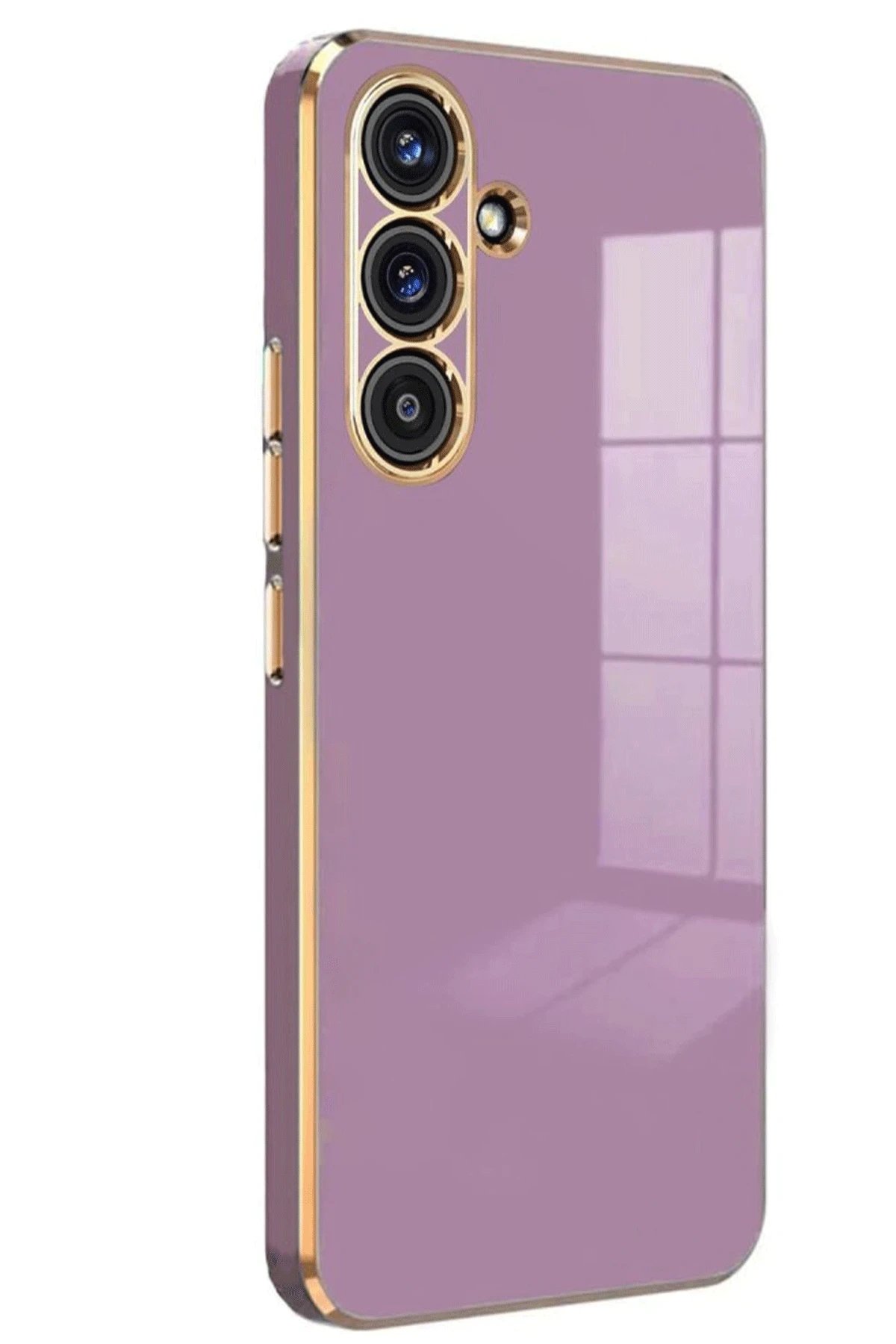 Samsung Galaxy A24 4G Kılıf Volet Silikon - Mor-(5796)