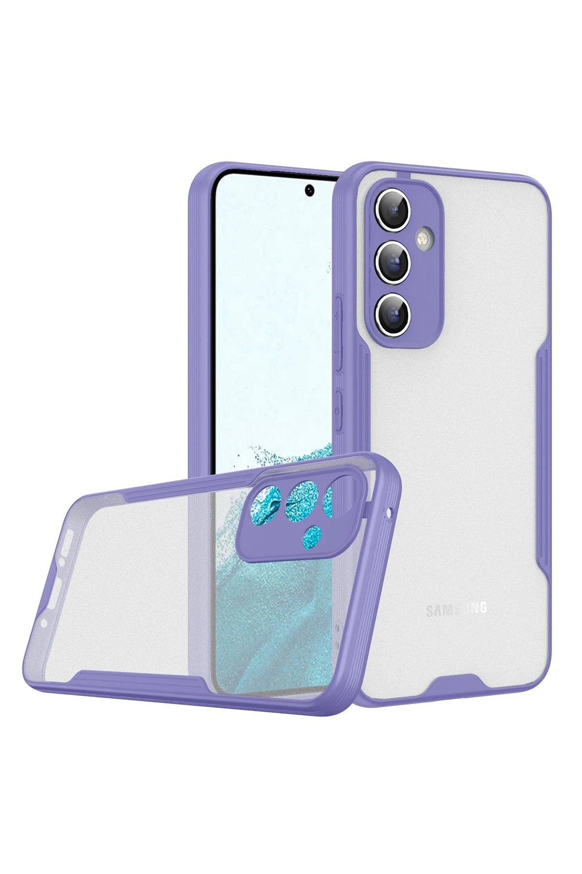 Samsung Galaxy A24 4G Kılıf Platin Silikon - Lila-(5796)