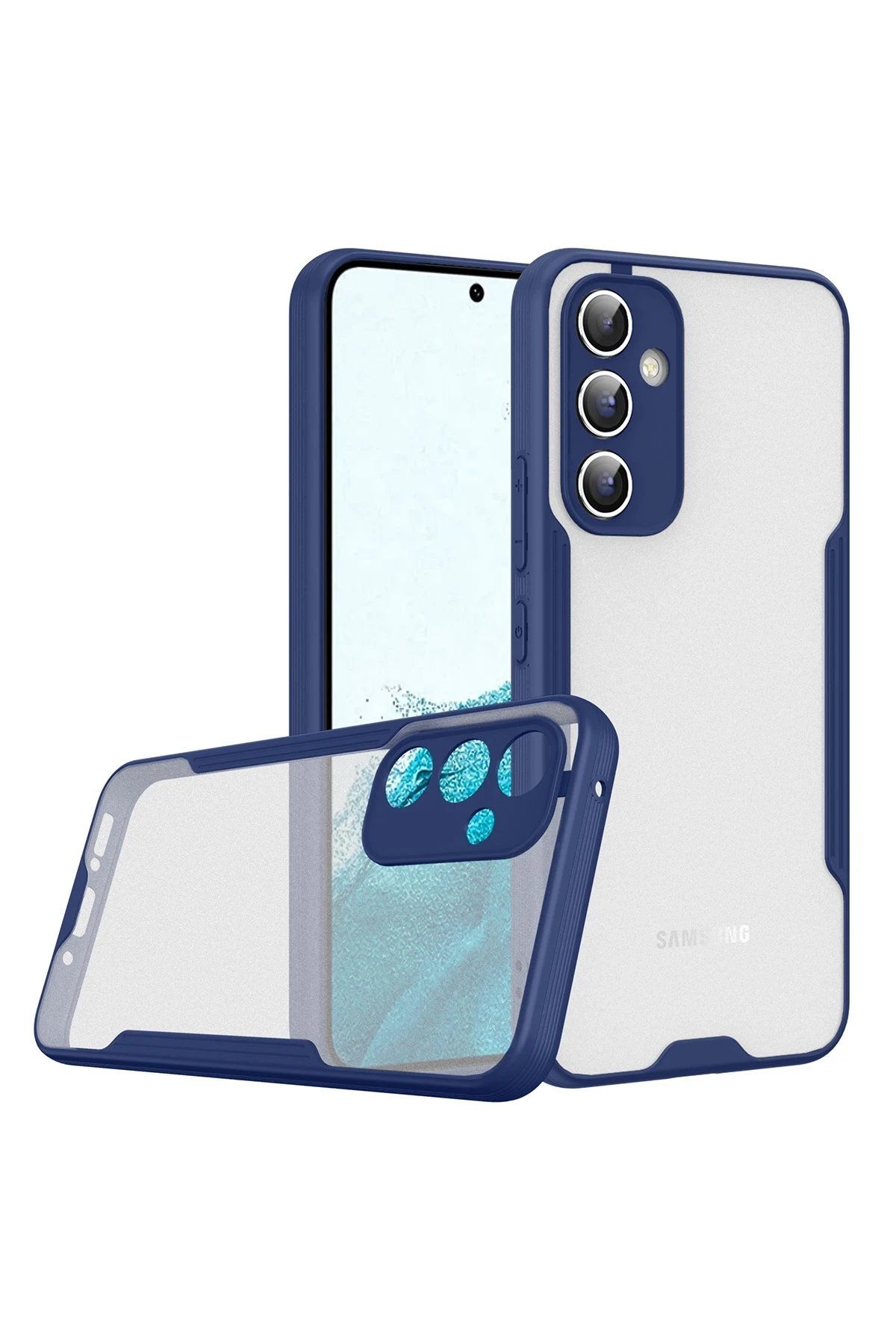 Samsung Galaxy A24 4G Kılıf Platin Silikon - Lacivert-(5796)