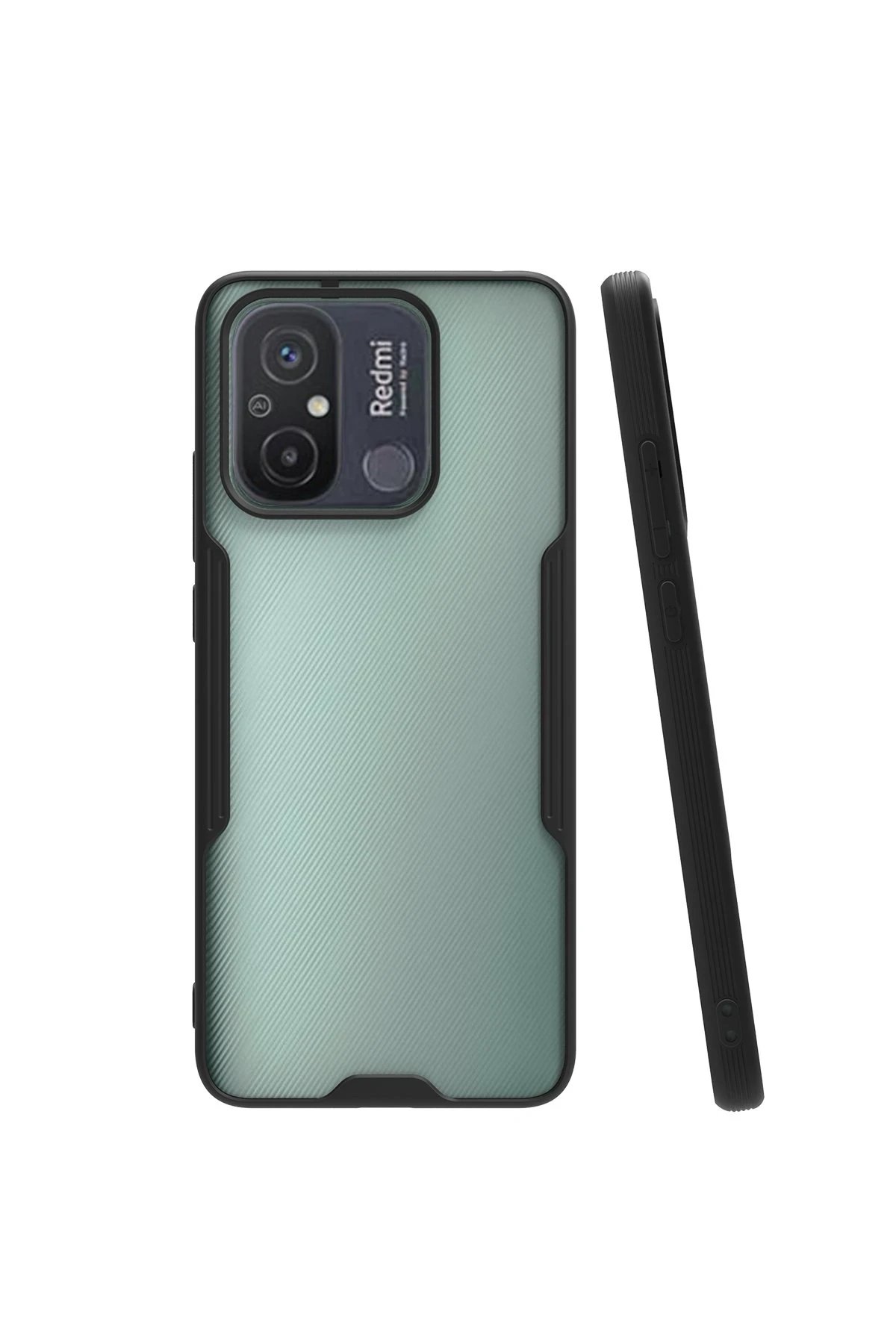 Xiaomi Redmi 12C Kılıf Platin Silikon - Siyah-(5796)